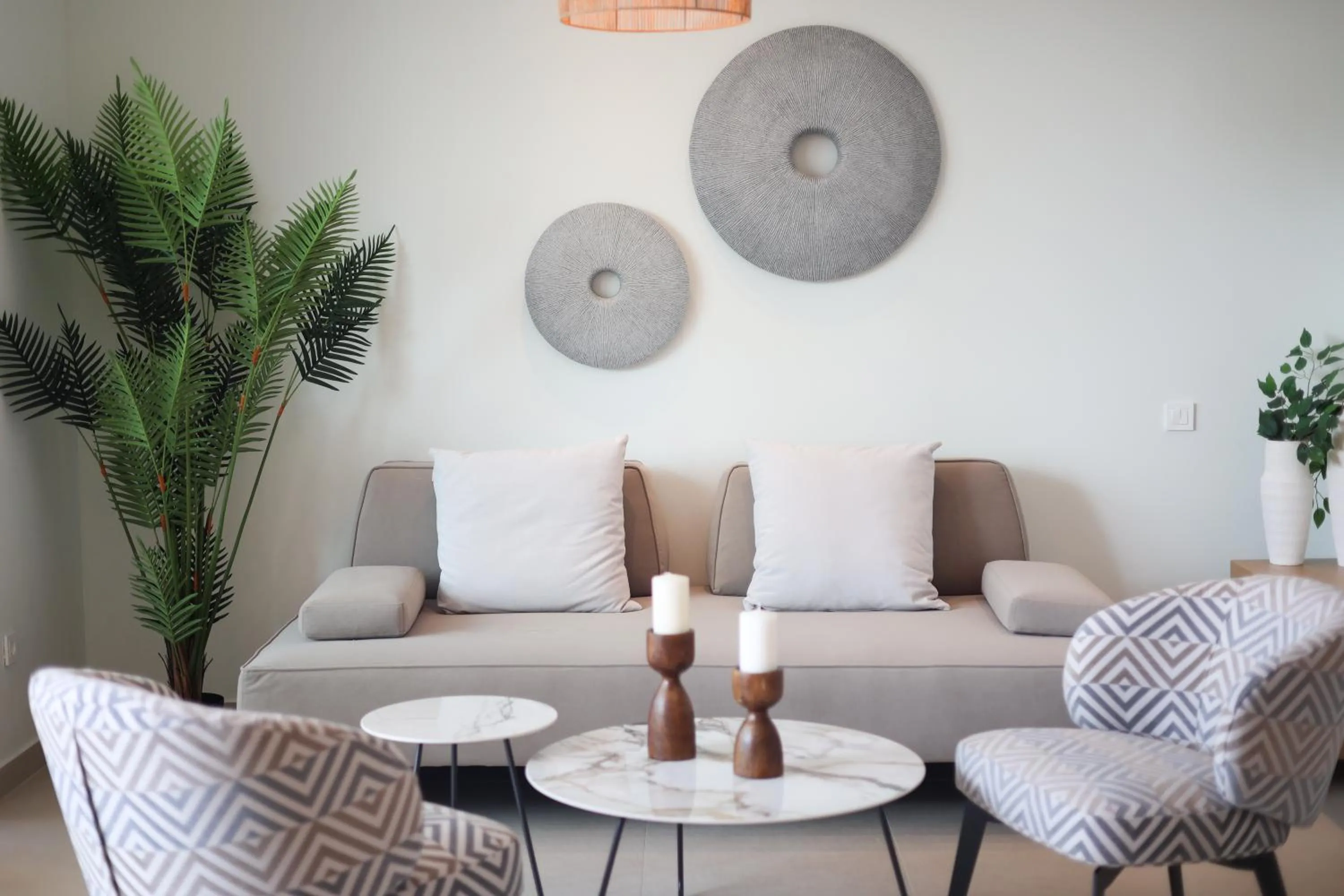 Seating area in Melior Luxury Villas