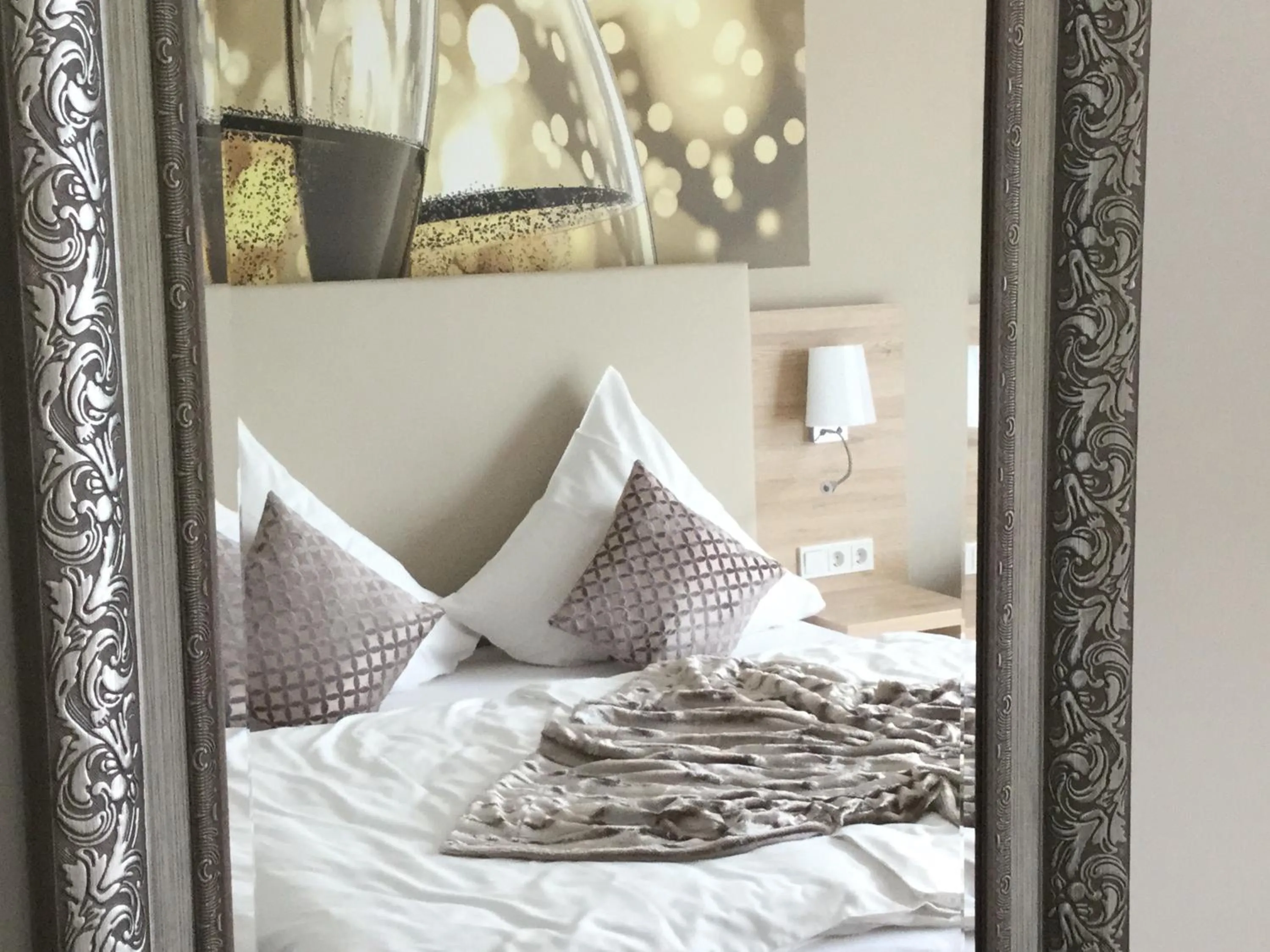 Decorative detail, Bed in Weingut Bastian