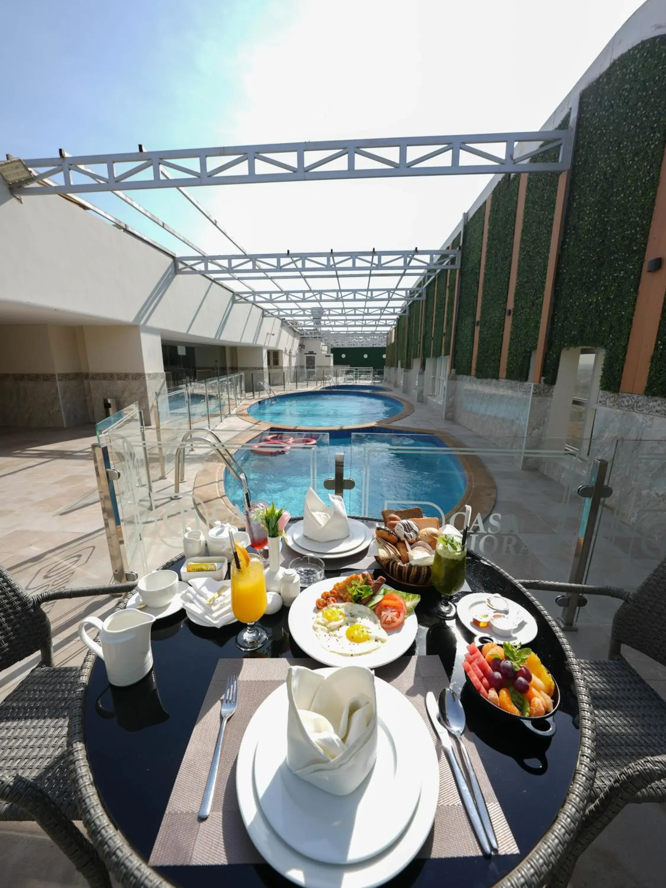 Pool view in Casa Diora Hotel Al Naseem Pool view in Casa Diora Hotel Al Naseem