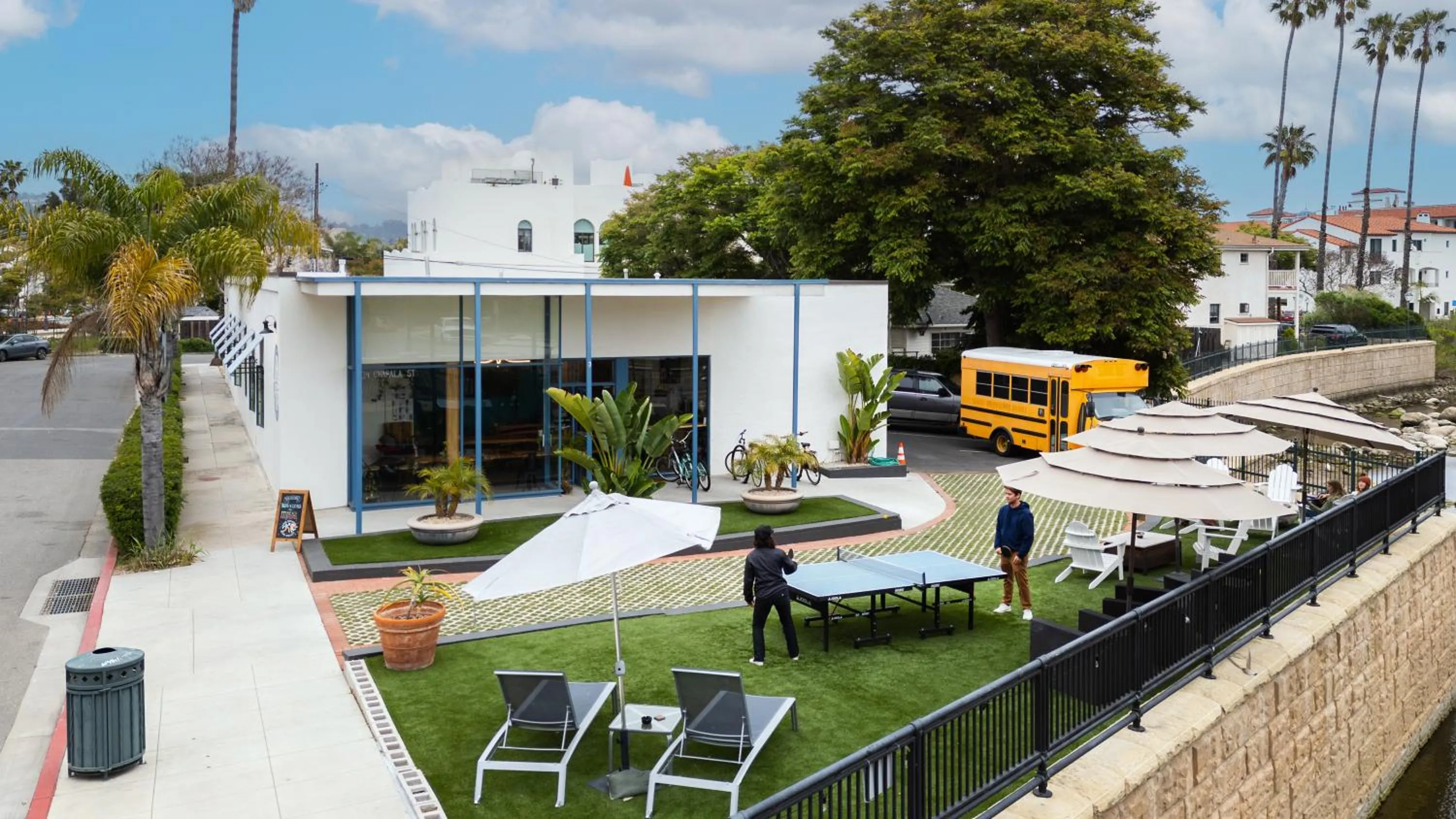 Patio in ITH Santa Barbara Surf Hostel