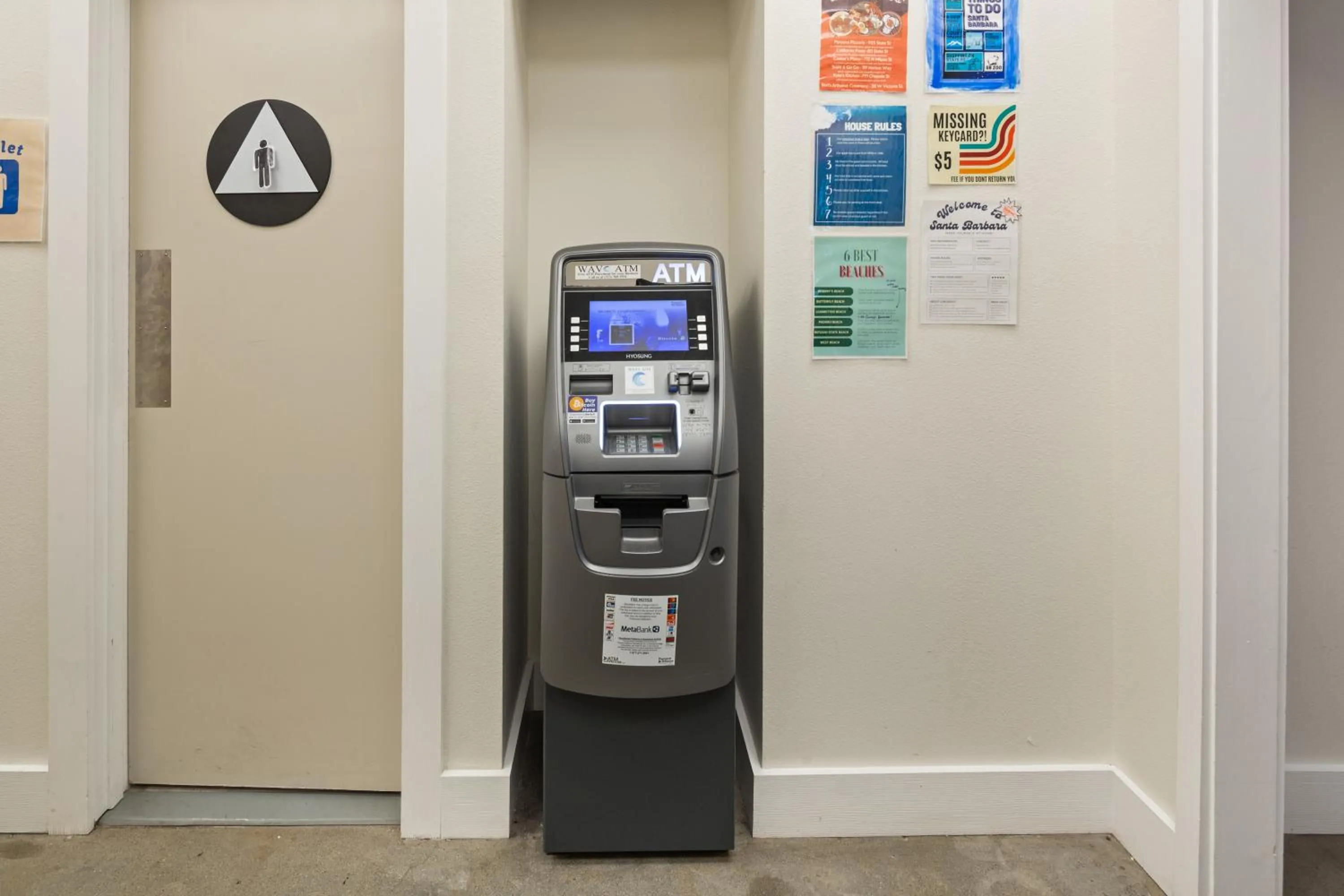 ATM in ITH Santa Barbara Surf Hostel