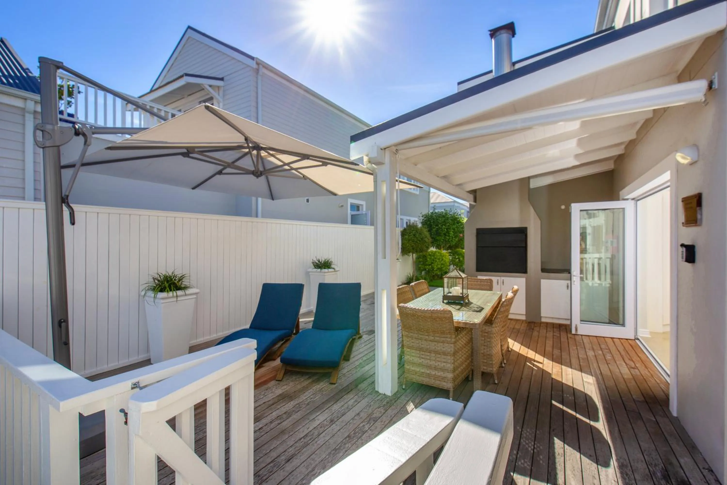 Patio in Thesen Island Holiday House