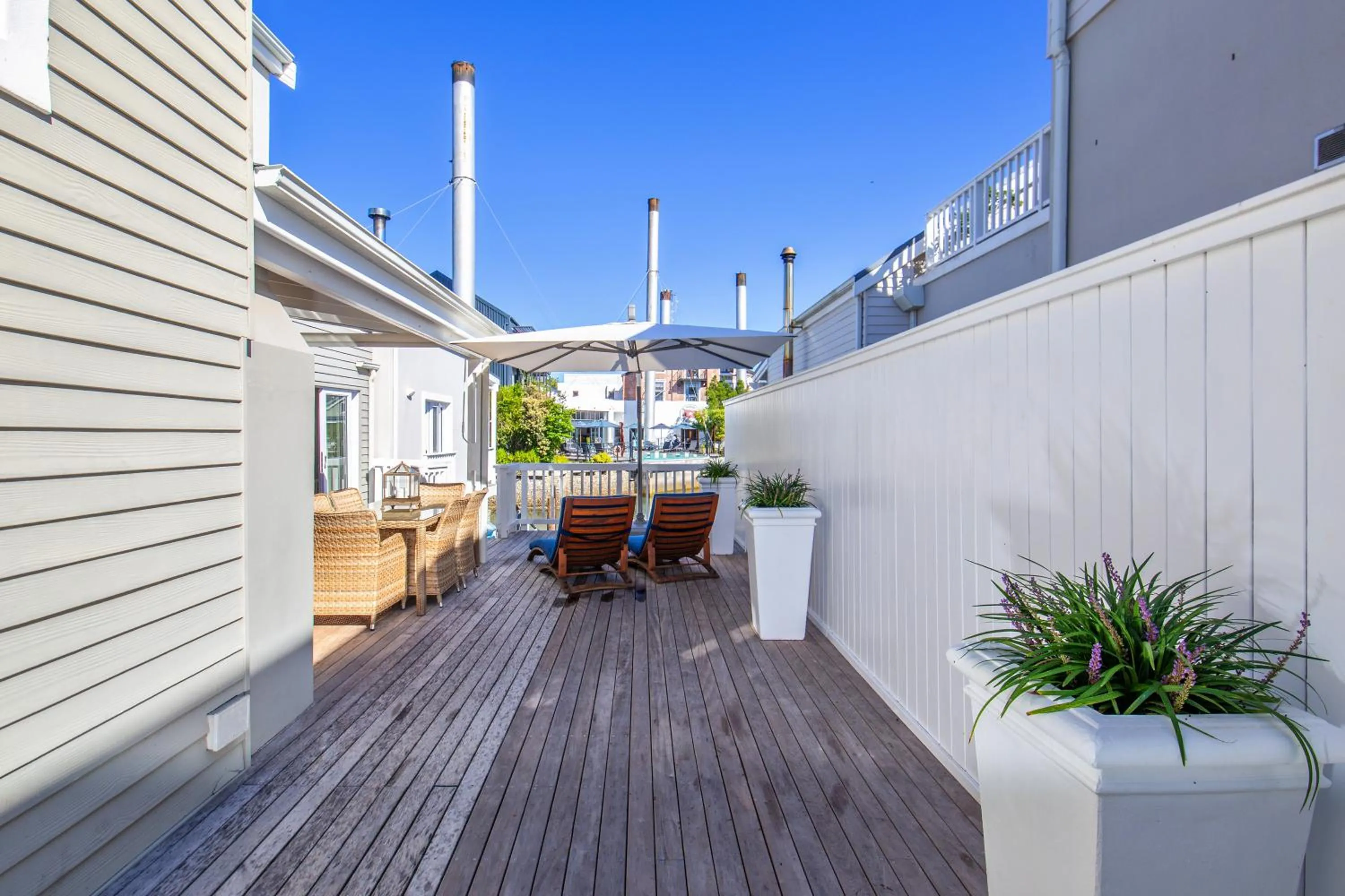 Balcony/Terrace in Thesen Island Holiday House