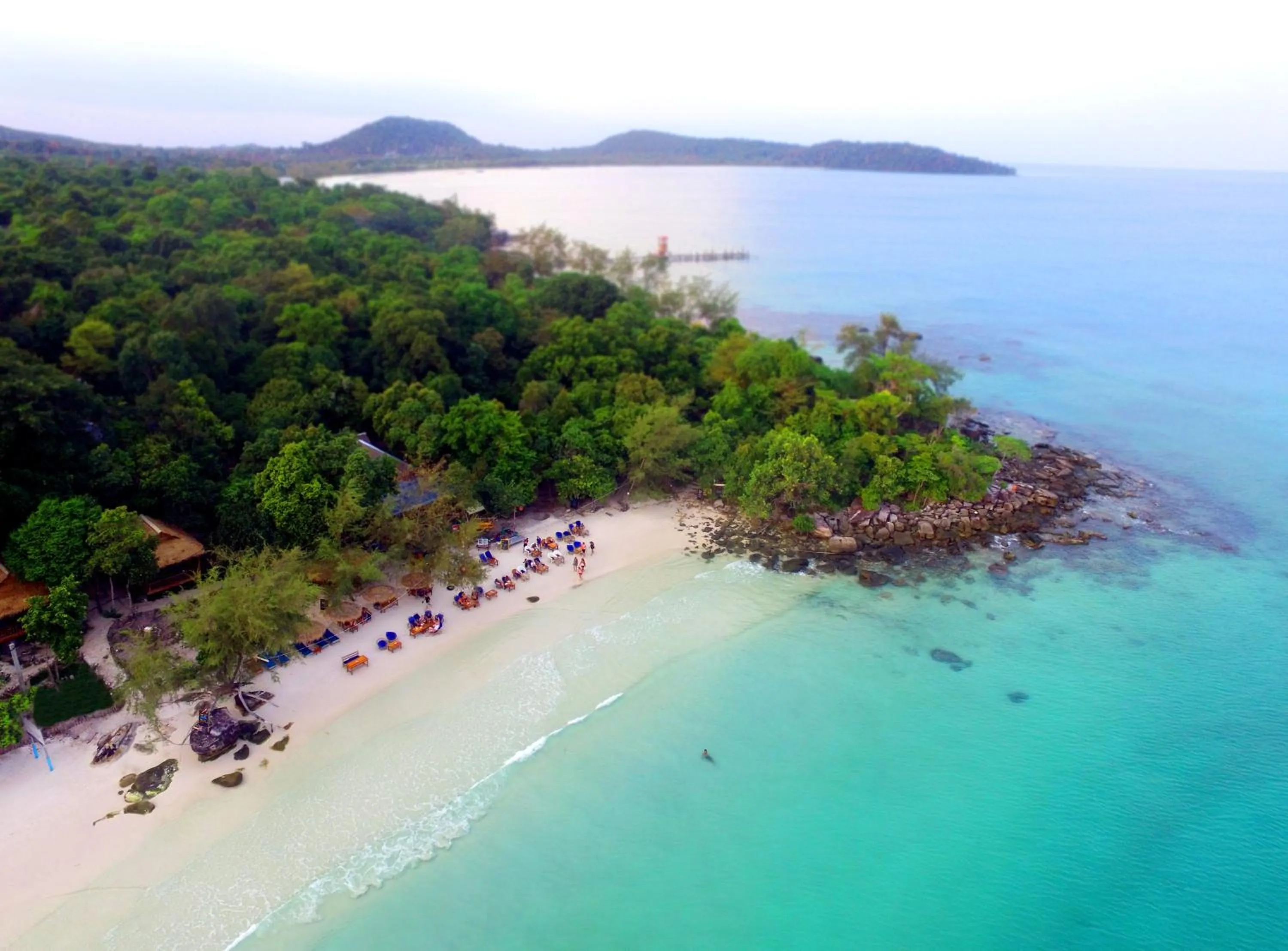 Bird's eye view in White Beach Bungalows