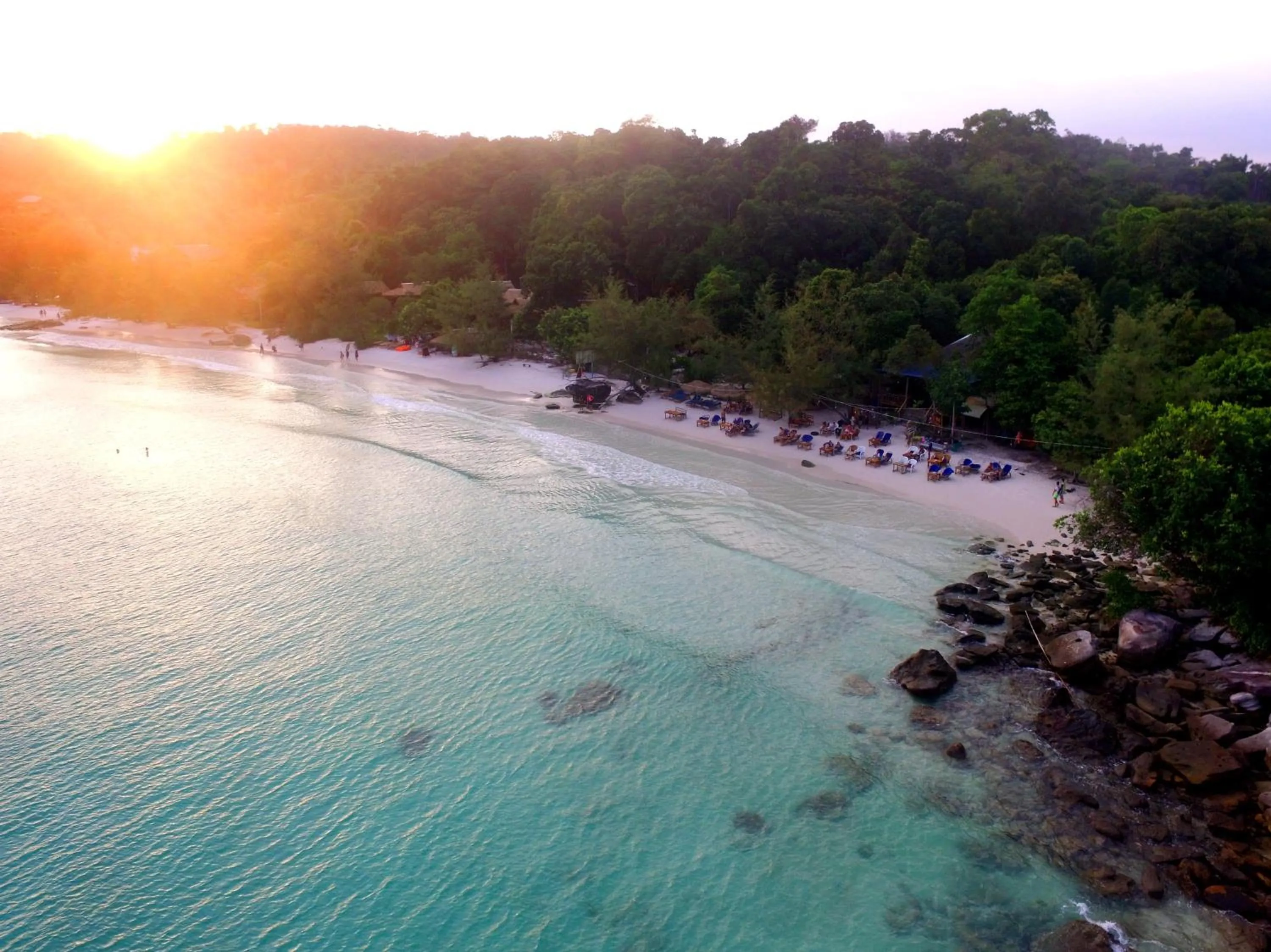 Bird's eye view in White Beach Bungalows