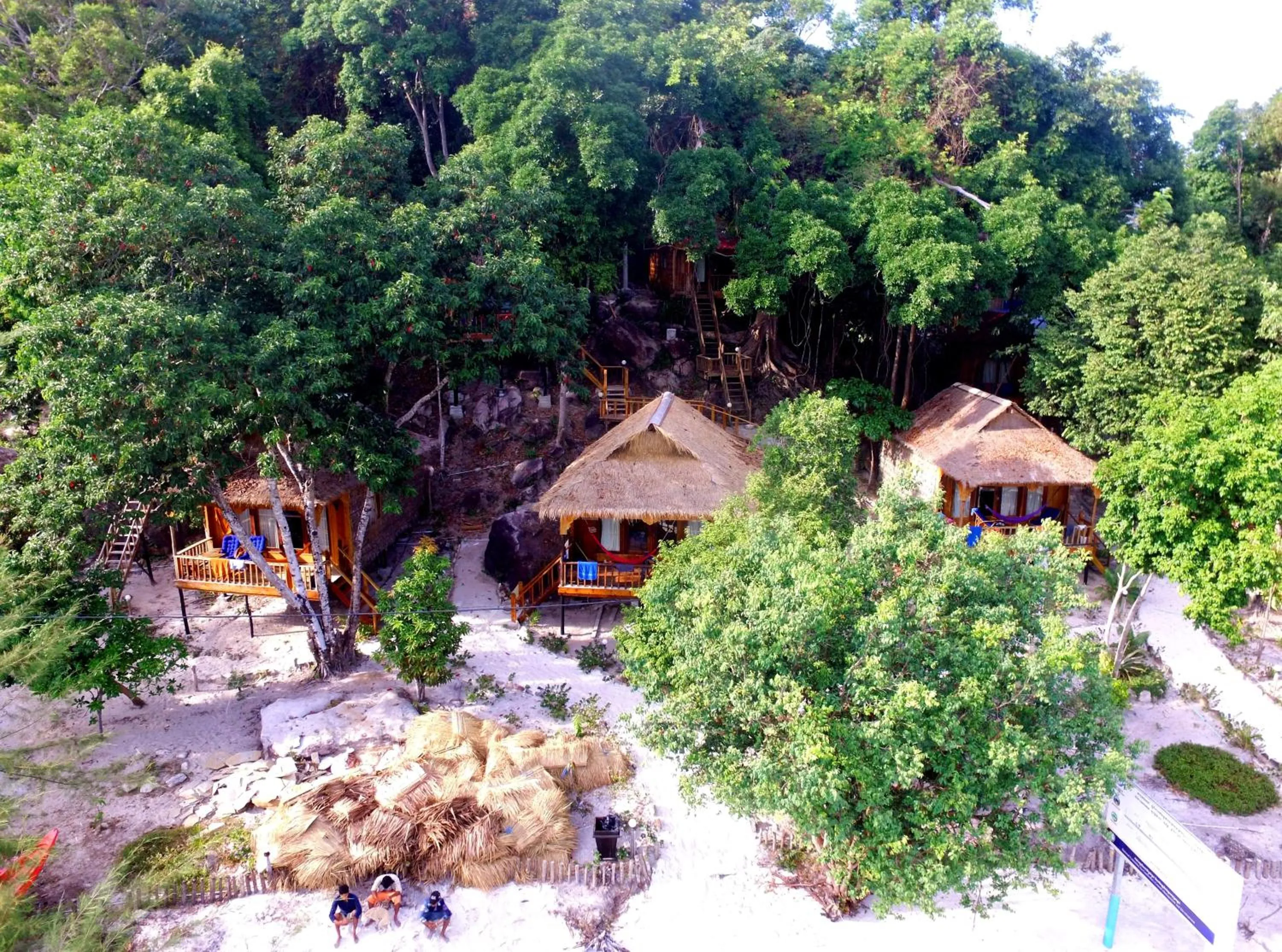 Bird's eye view in White Beach Bungalows