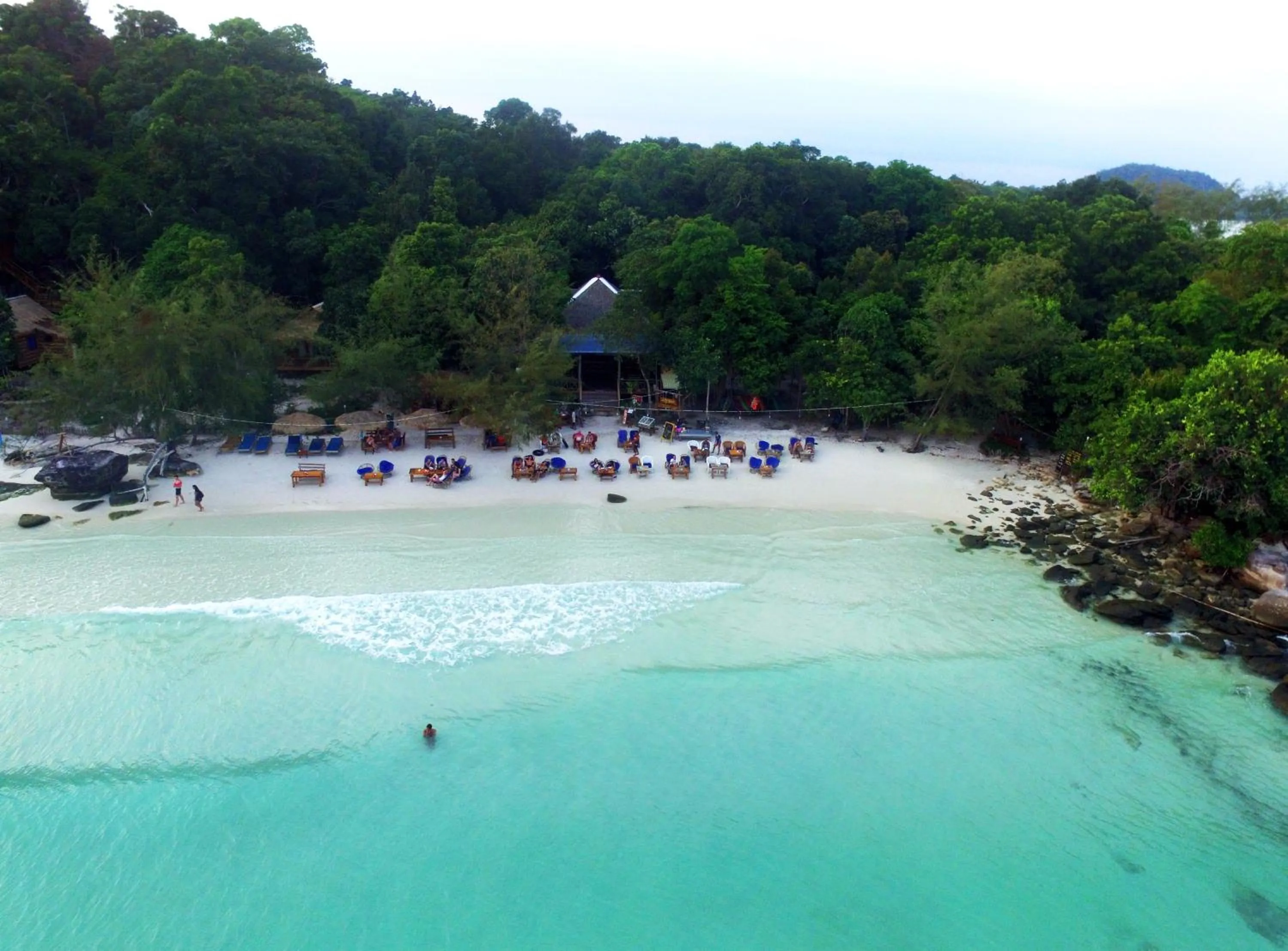 Bird's eye view in White Beach Bungalows