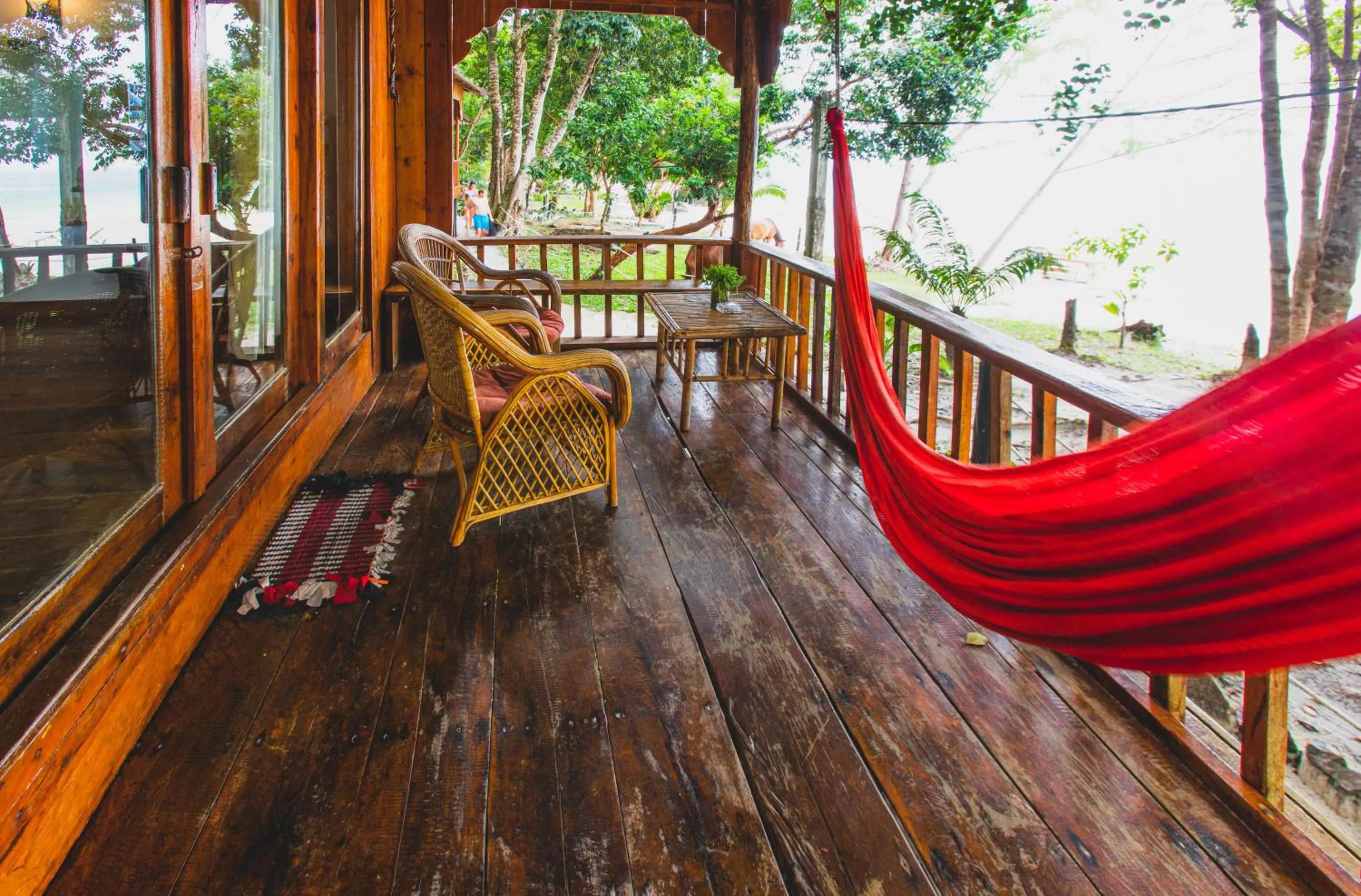 Balcony/Terrace in White Beach Bungalows