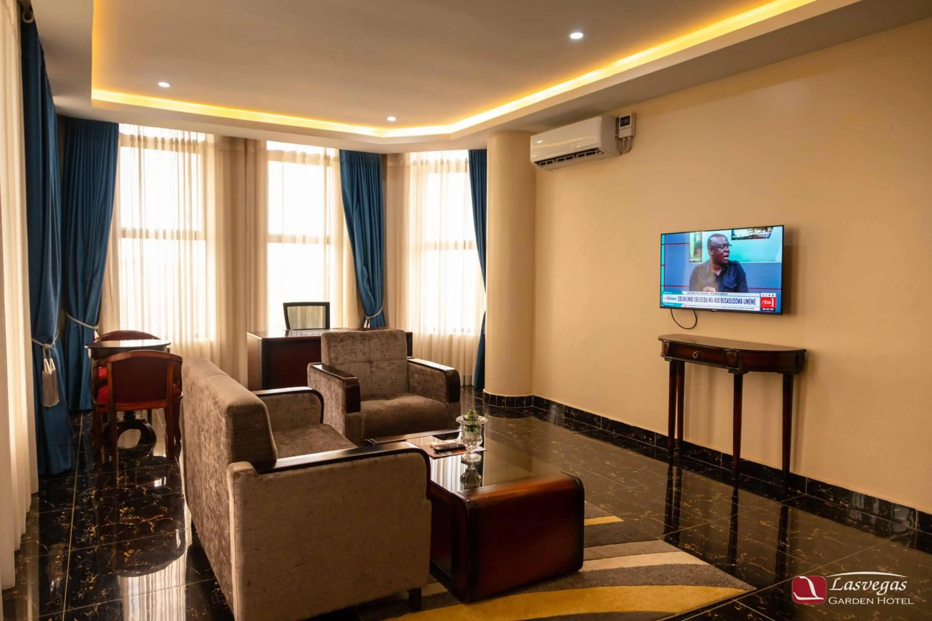 Seating area in Las Vegas Garden Hotel Mbarara