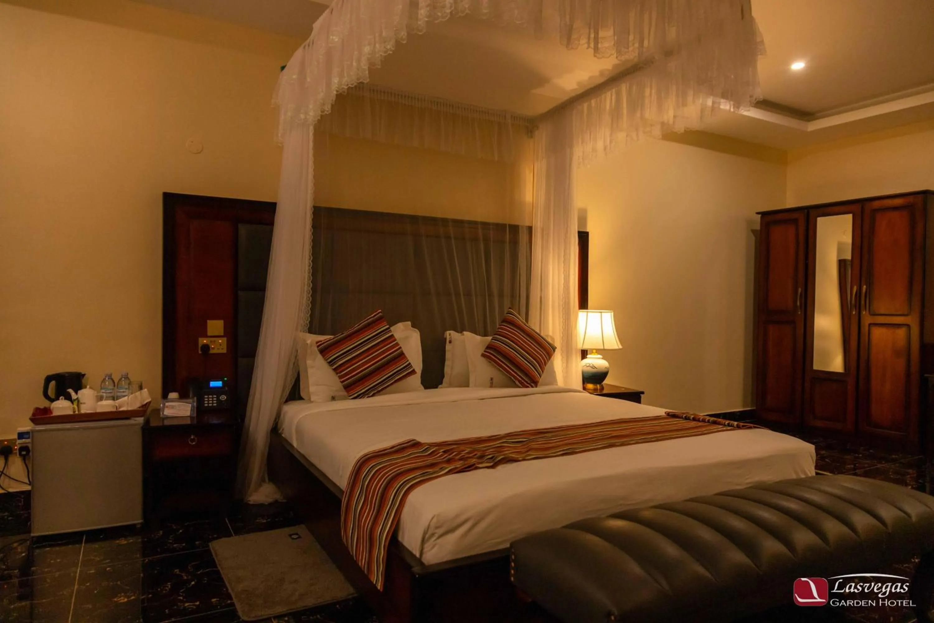 Bed in Las Vegas Garden Hotel Mbarara
