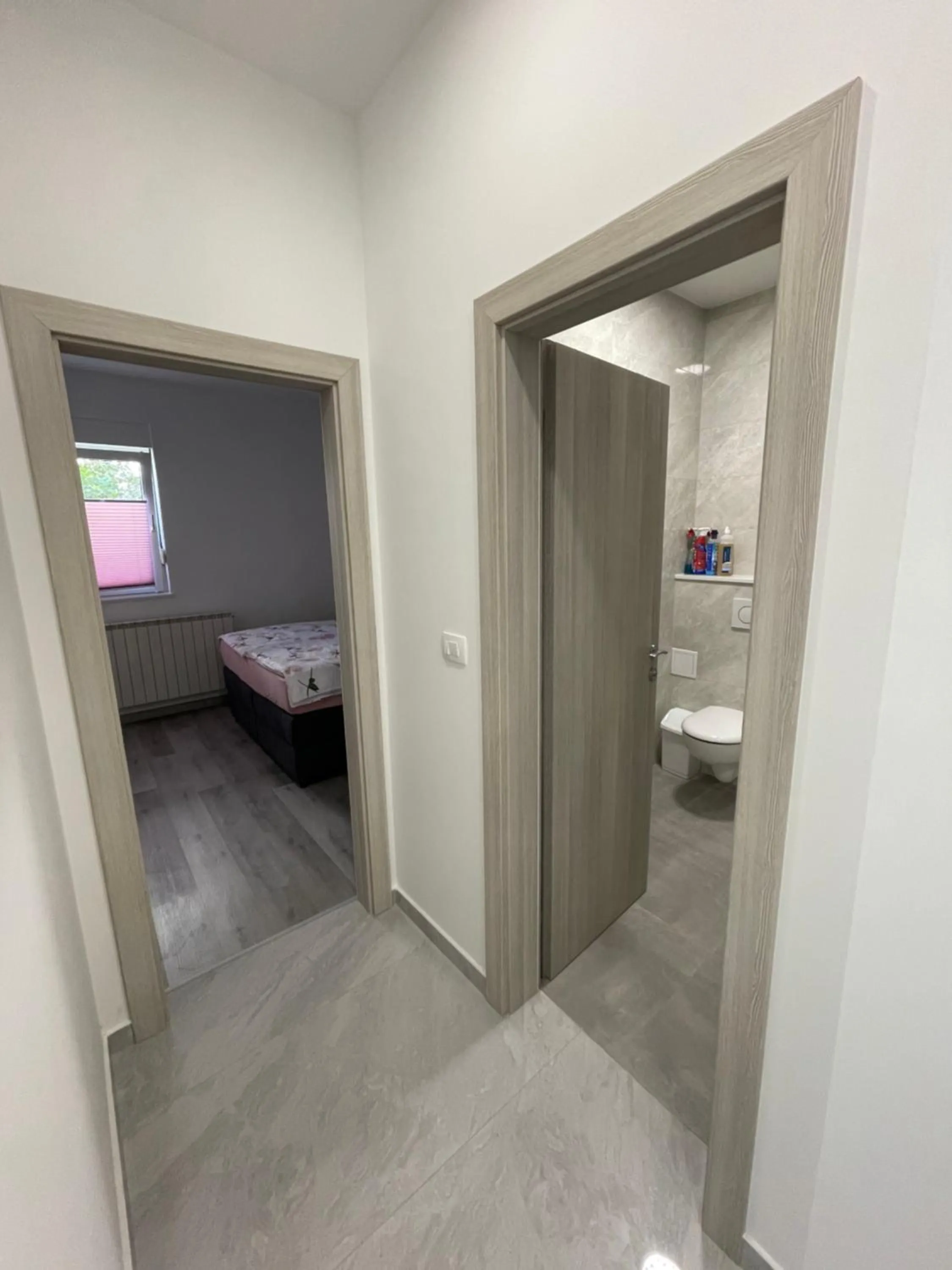 Toilet, Bed in Apartments Adria