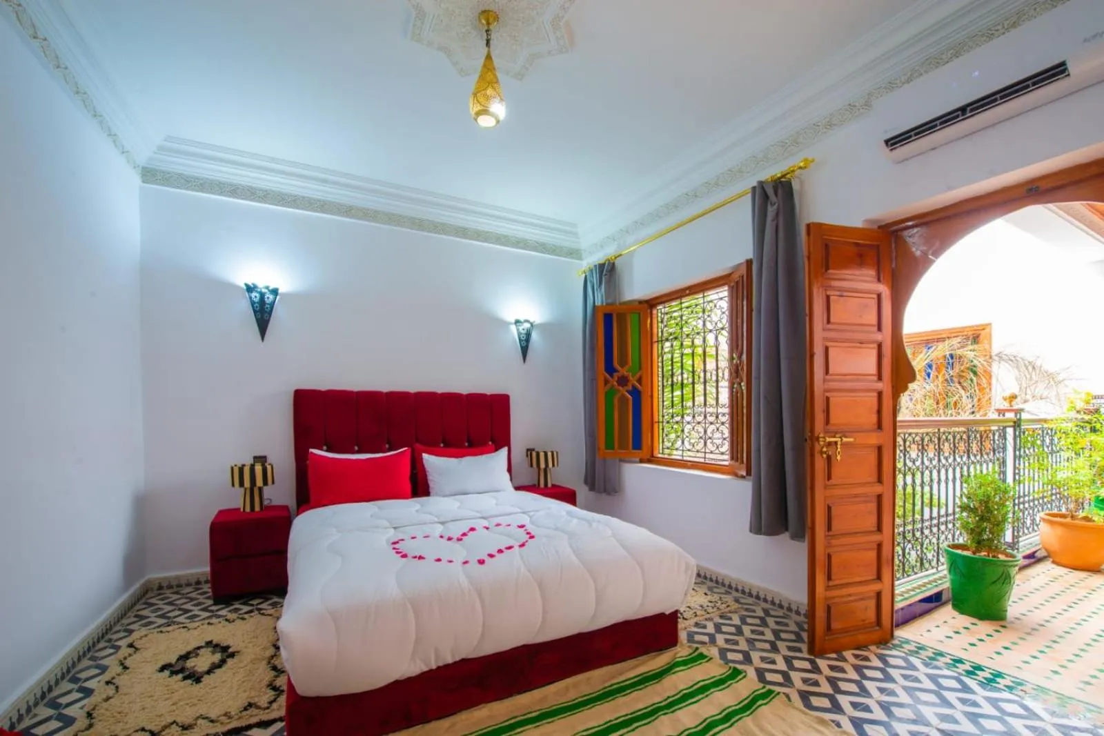 Bed in Riad Amely