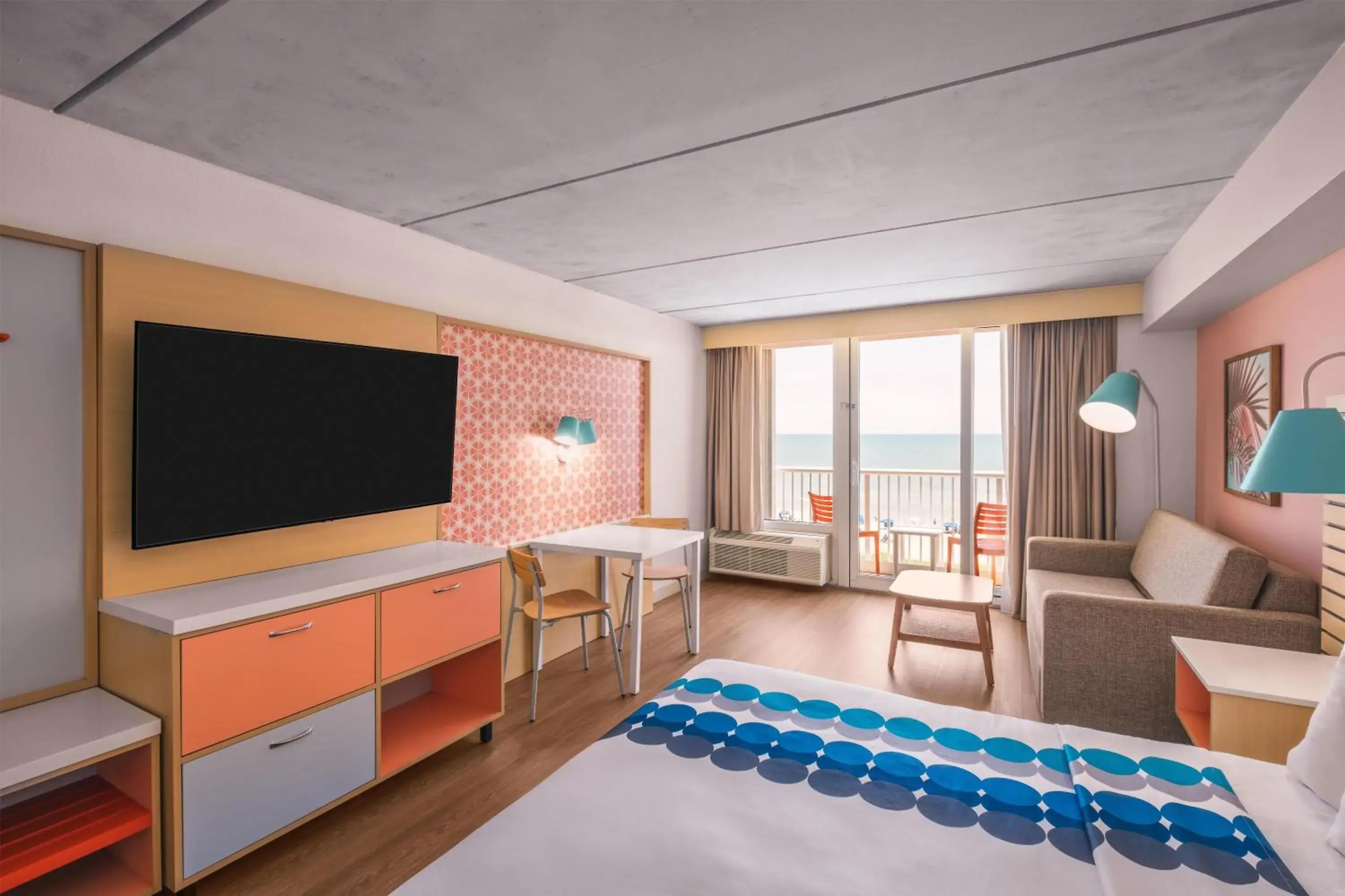 Bed in Golden Sands Carolina Beach Oceanfront, Tapestry by Hilton Bed in Golden Sands Carolina Beach Oceanfront, Tapestry by Hilton