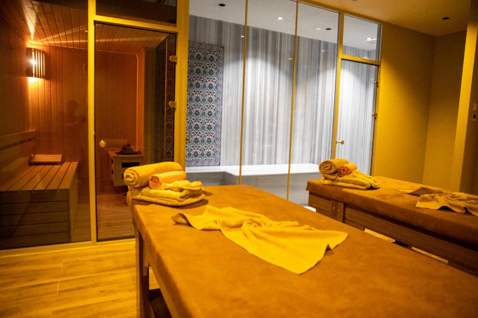 Sauna in Blue Vista Houses & Spa