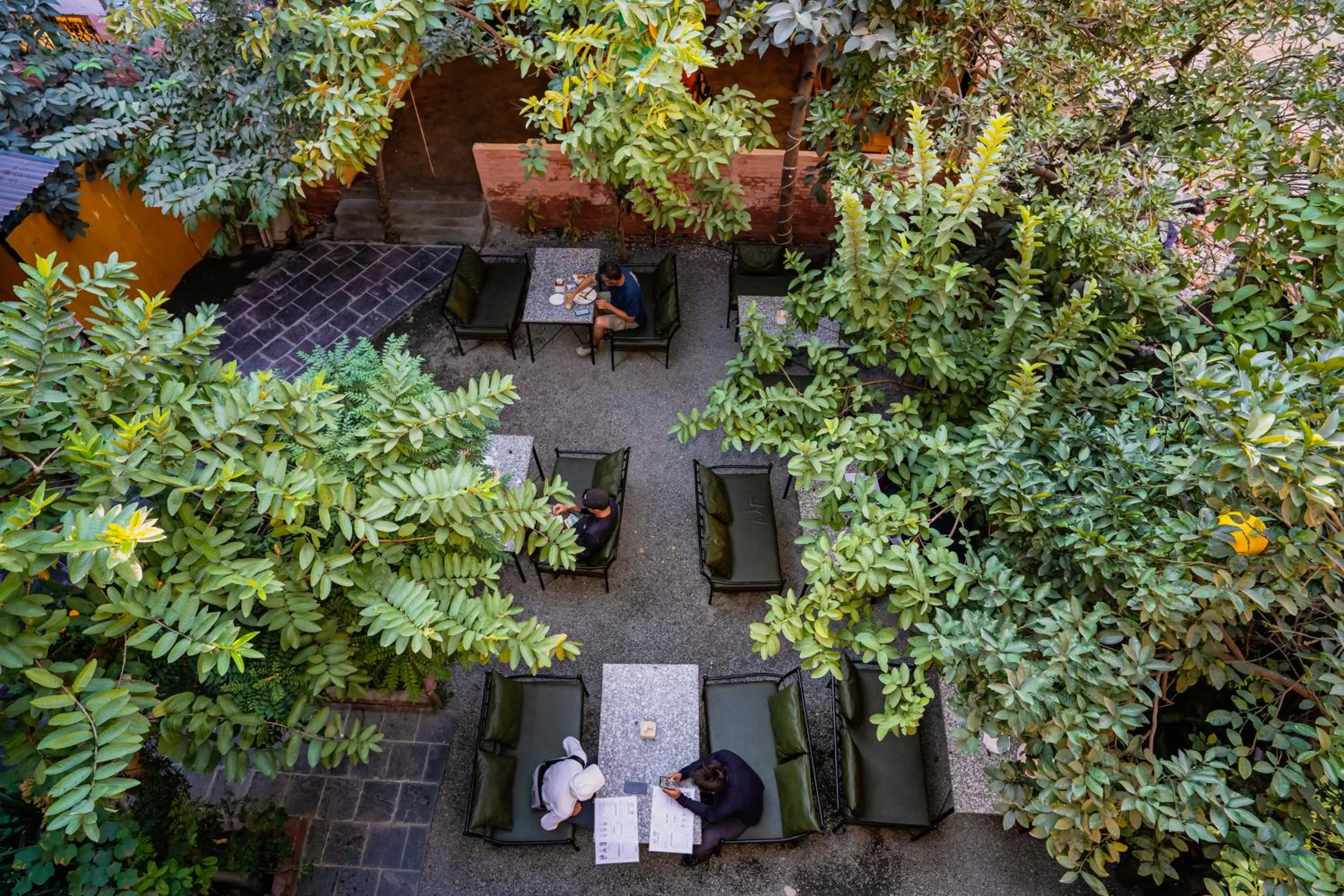 Patio in Kwabahal Boutique Hostel