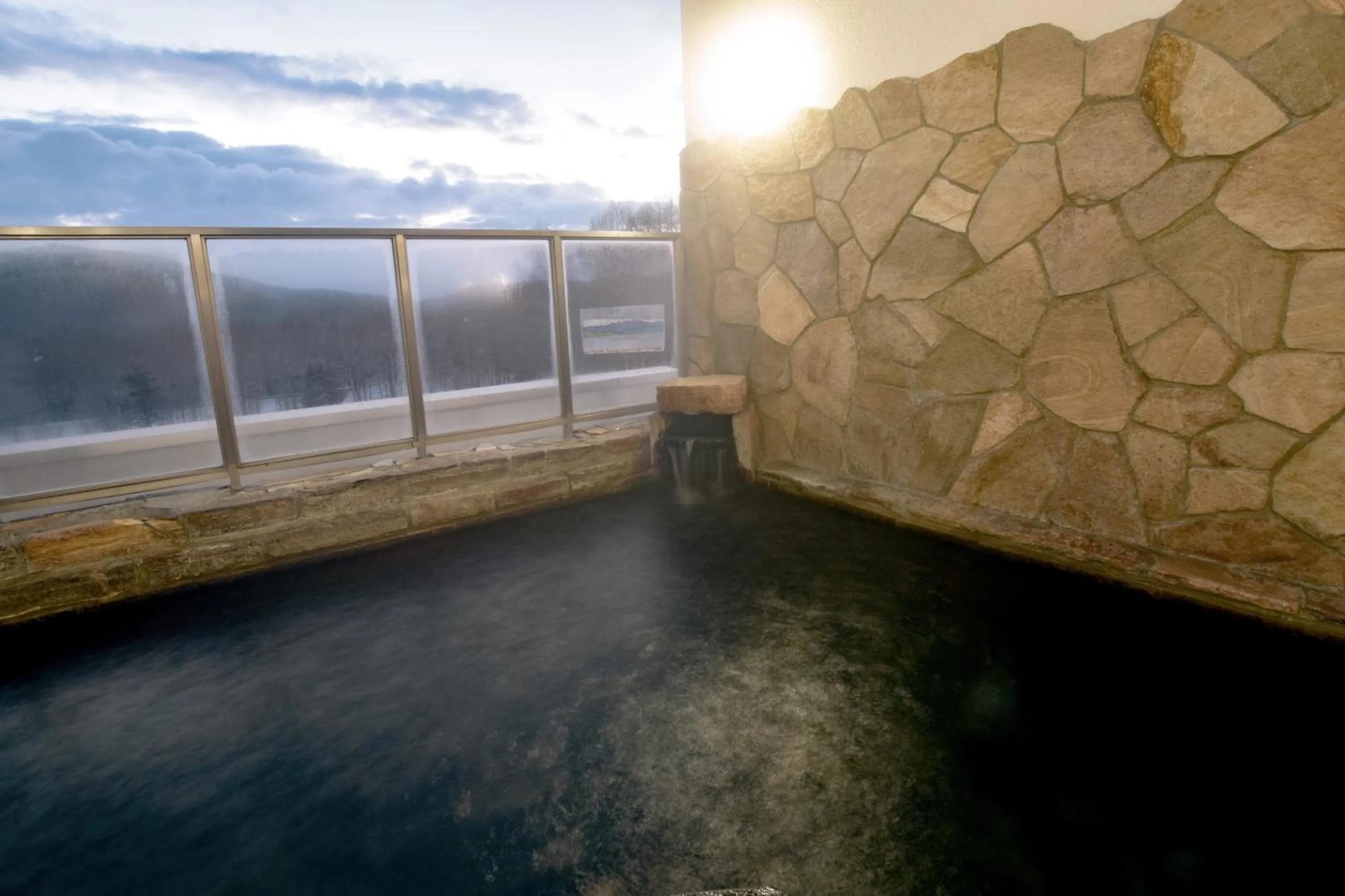Open Air Bath in Highland Furano