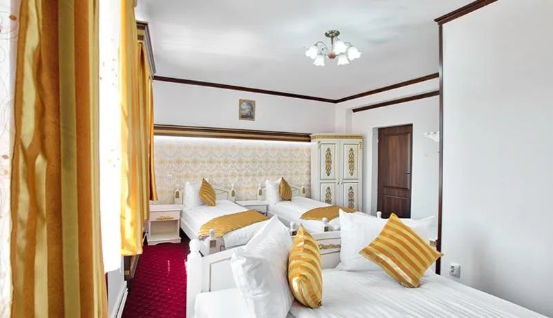 Bed in Pensiunea Sibiana