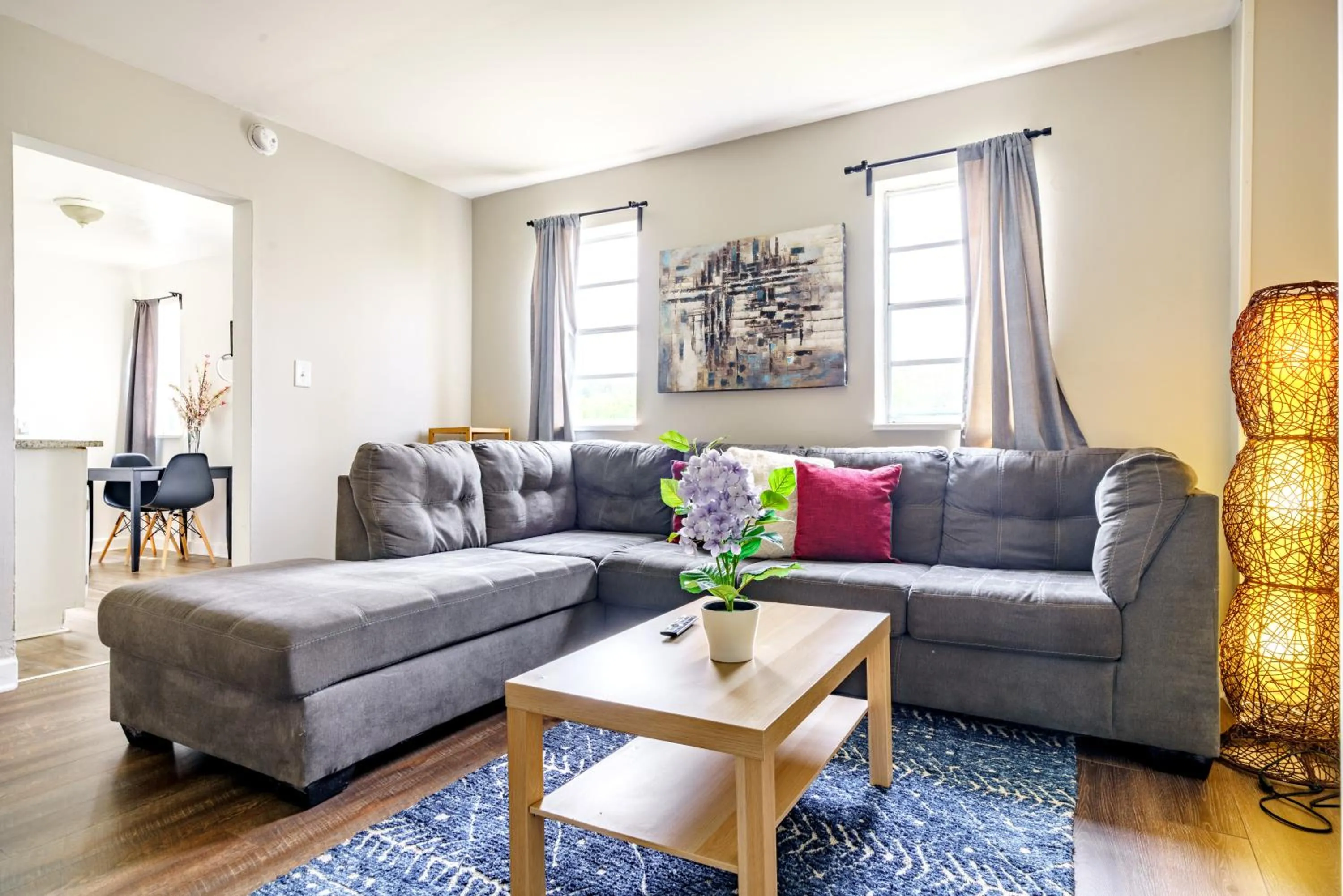 Living room in Jungle House Modern Lofts - Arena District & Short North