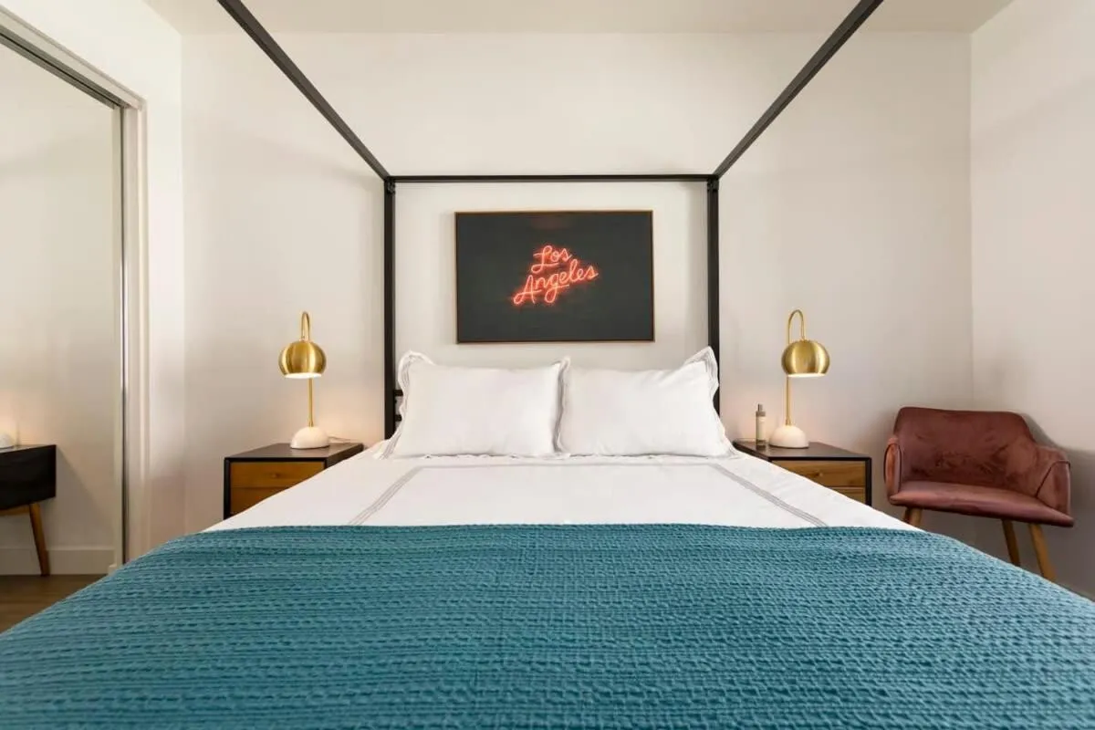 Bed in Downtown Culver City New Designer Lux 1 Bedroom