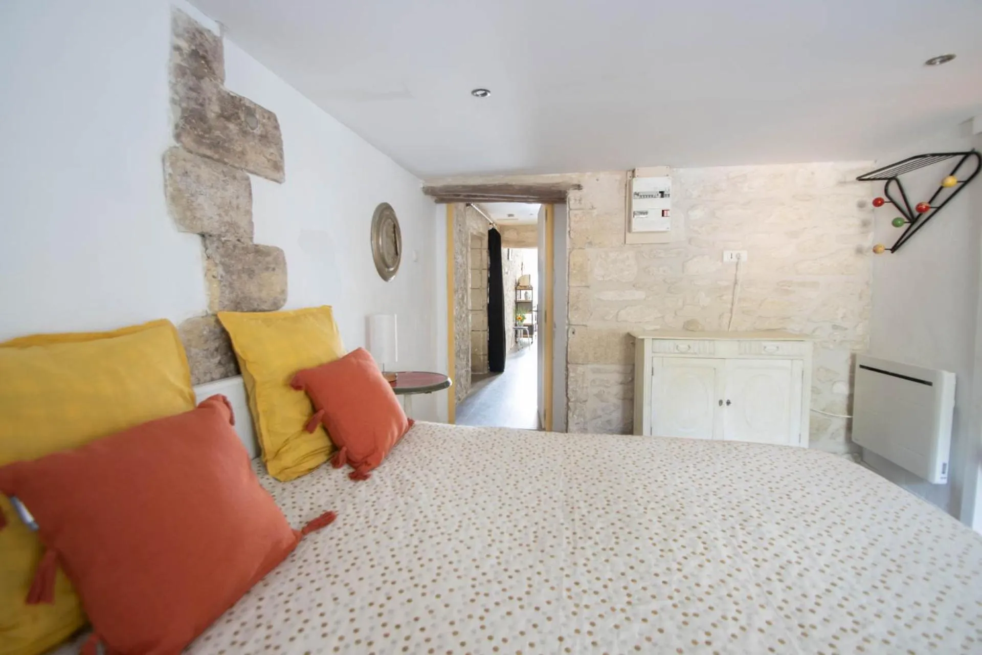 Bedroom, Bed in Appartement Les Cyprès de l’Île