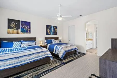 Bed in Luxurious Getaway Near Coachella Stagecoach Pool Putting Green Parking Firepit Sleeps 11