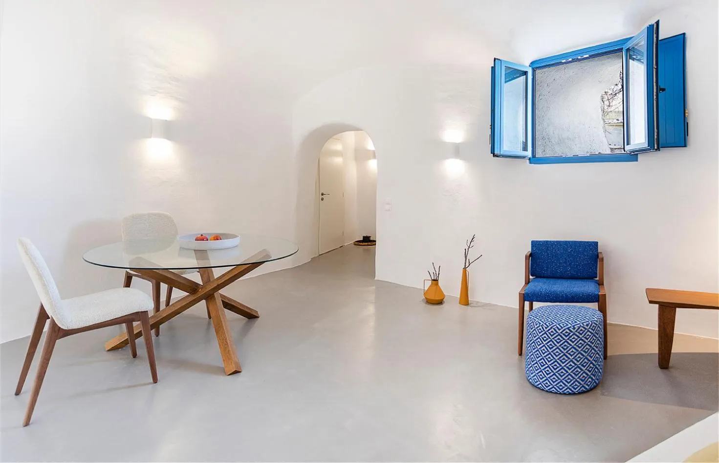 Dining area in Rafael' s Mediteranian Cave Suites