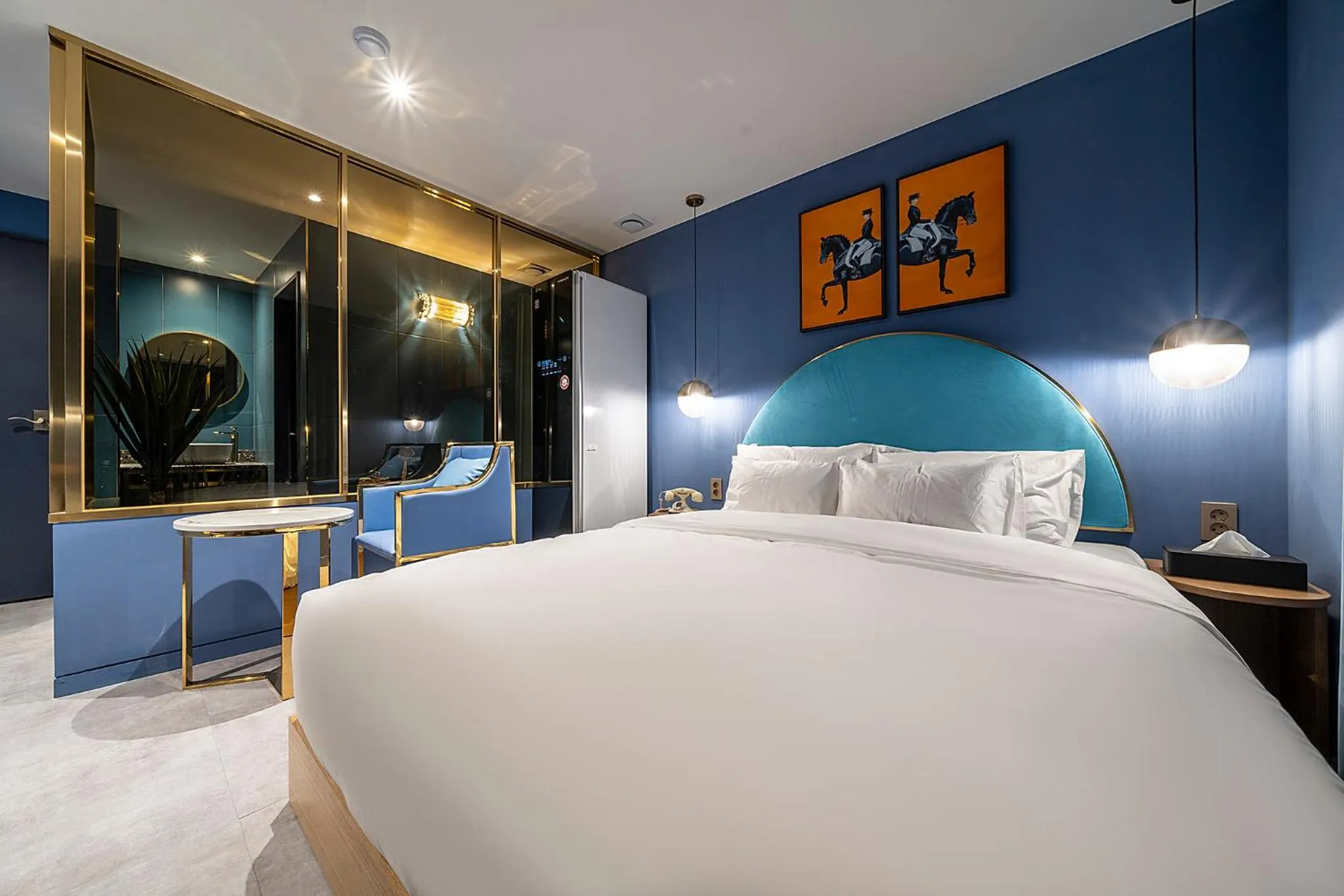 Bed in Wonju Hotel Ippda