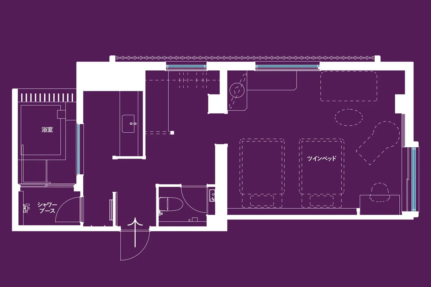 Floor plan in Hotel Yuraku Kyo-yasaka