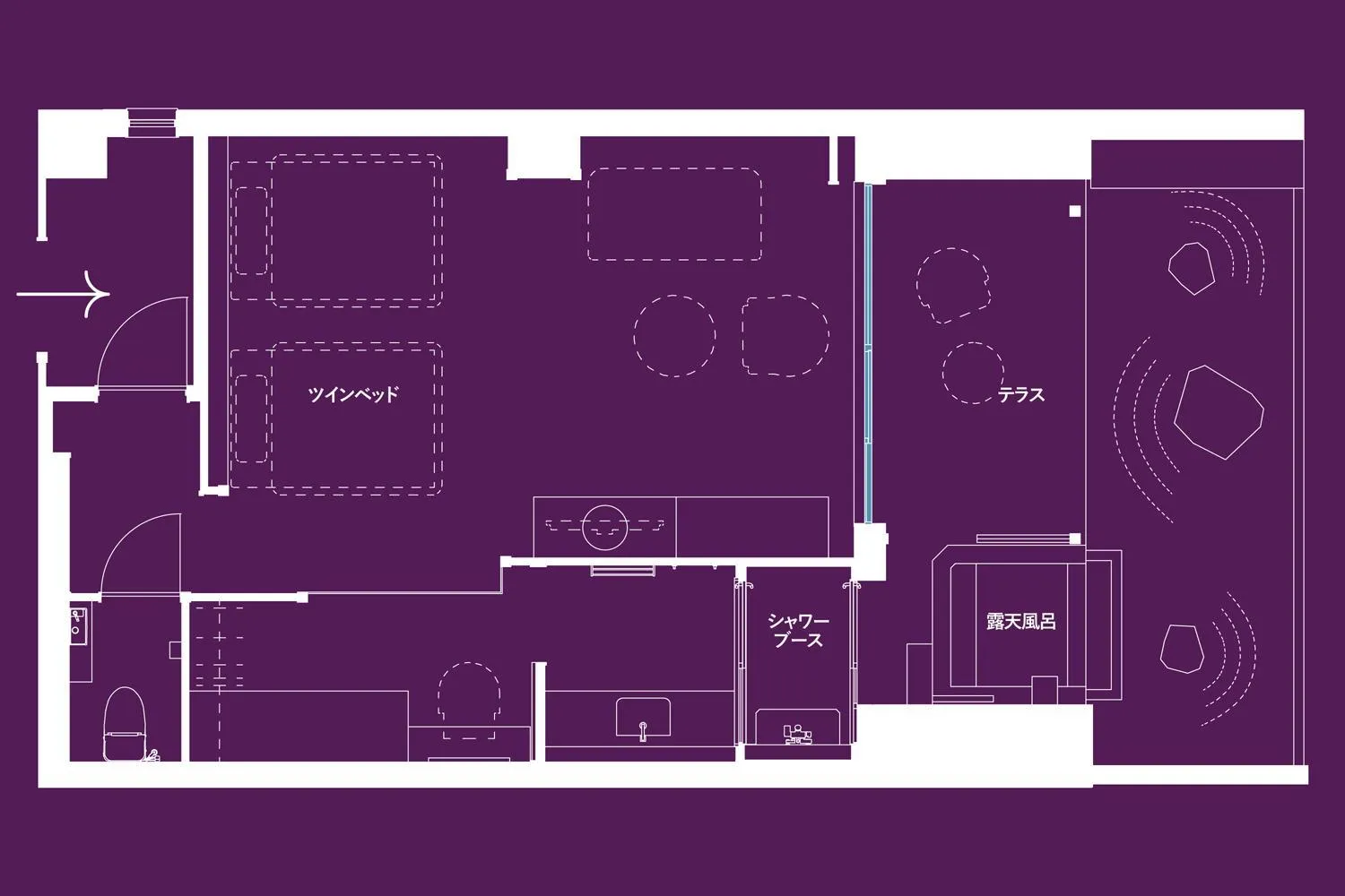 Floor plan in Hotel Yuraku Kyo-yasaka