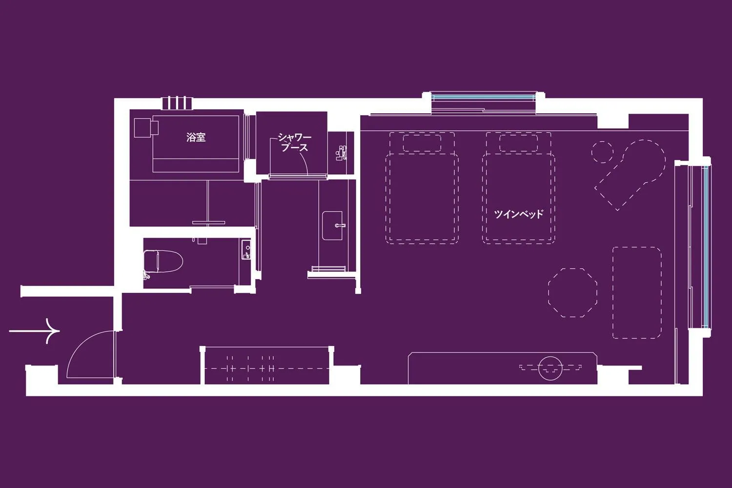 Floor plan in Hotel Yuraku Kyo-yasaka