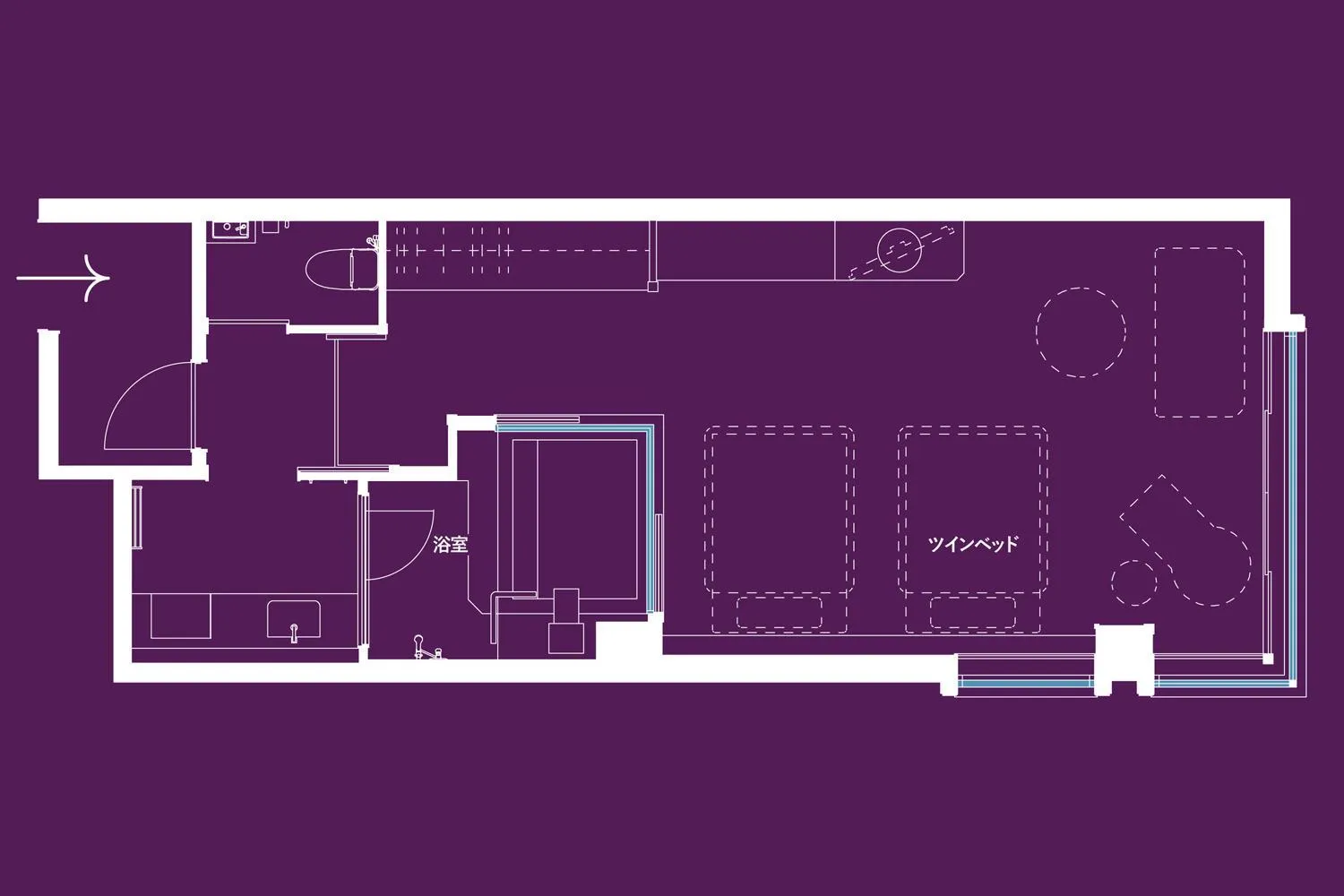 Floor plan in Hotel Yuraku Kyo-yasaka