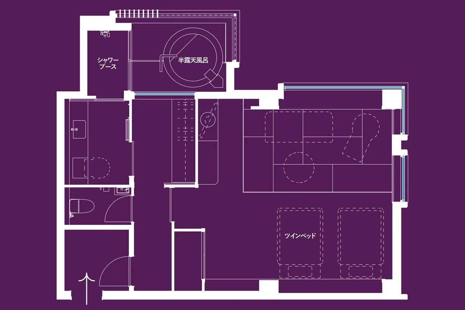Floor plan in Hotel Yuraku Kyo-yasaka