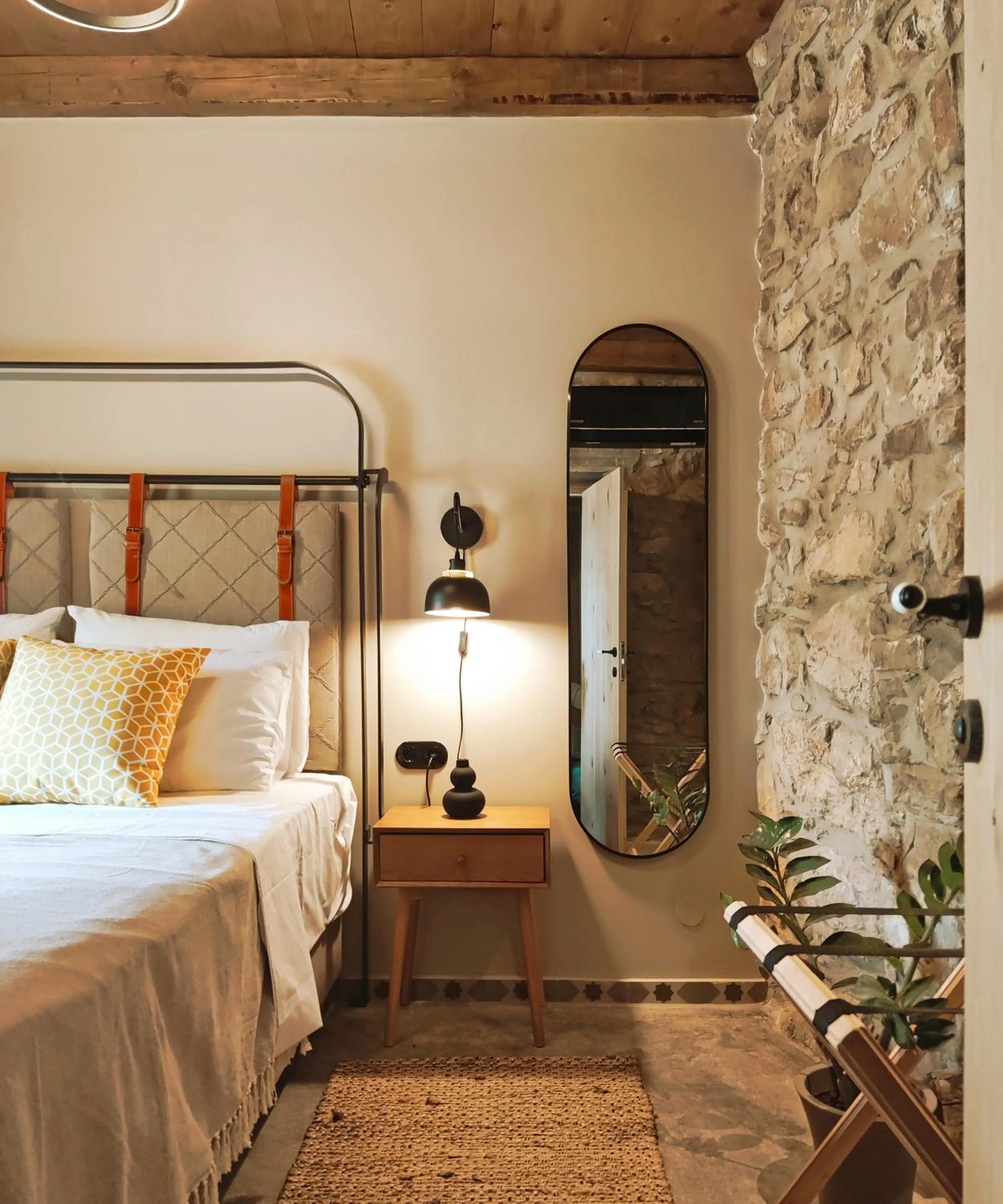 Bedroom, Bed in Pyrgi Cretan Living & Spa