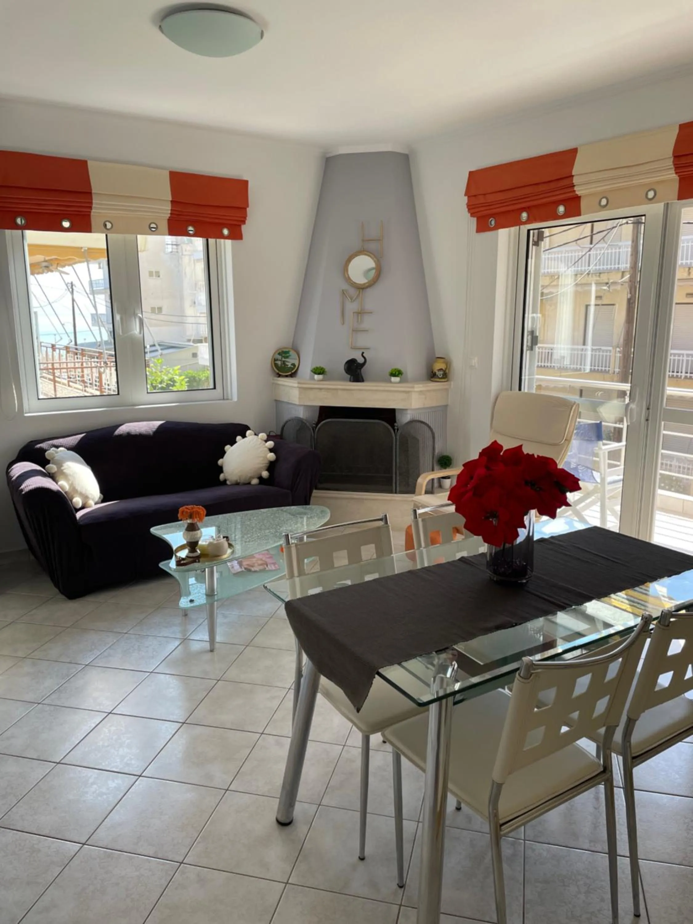 Living room in Pearl of Paralia Akrata