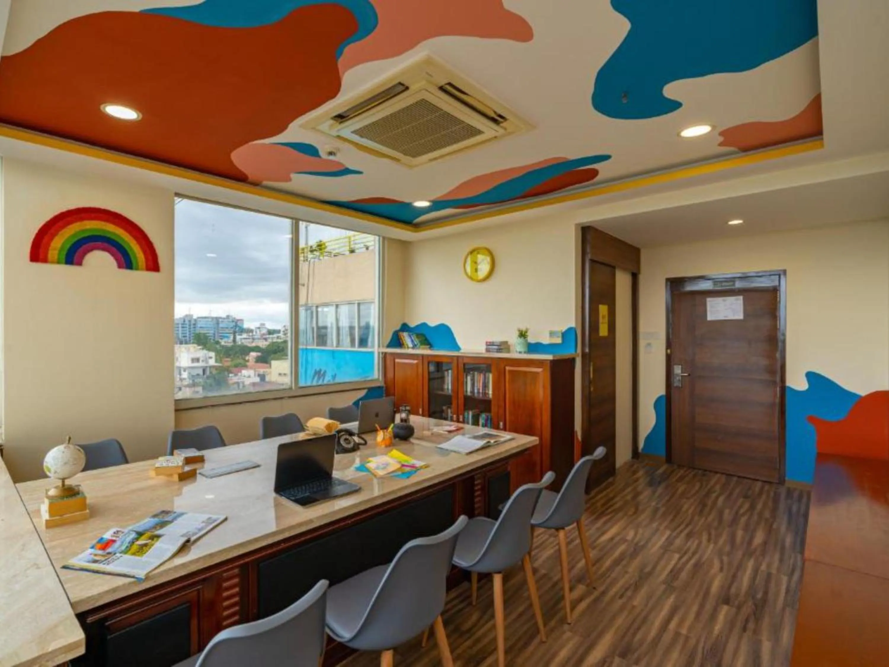 Seating area in The Hosteller Bangalore, Brigade Road