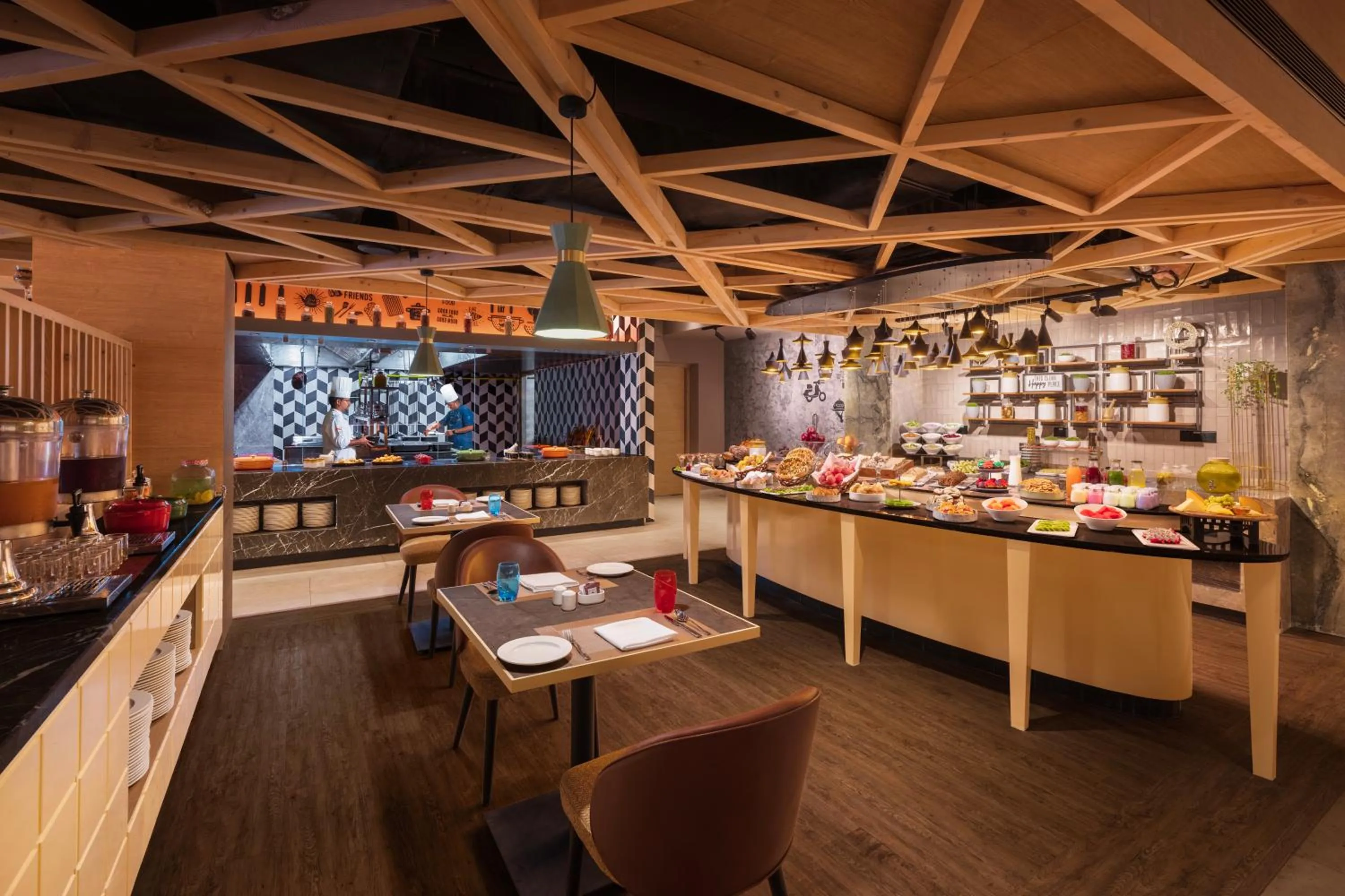 Buffet breakfast in Hyatt Place Vijayawada