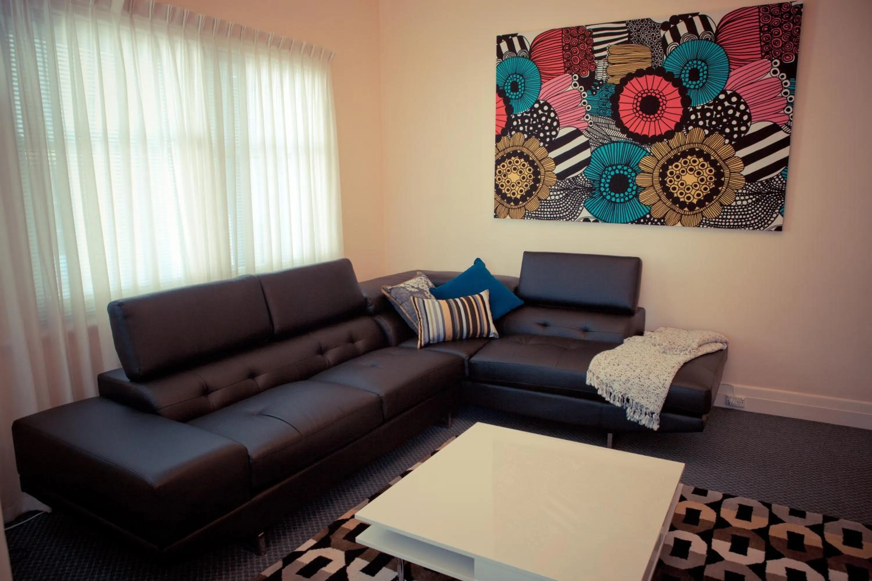 Living room in Bayview Apartments Glenelg