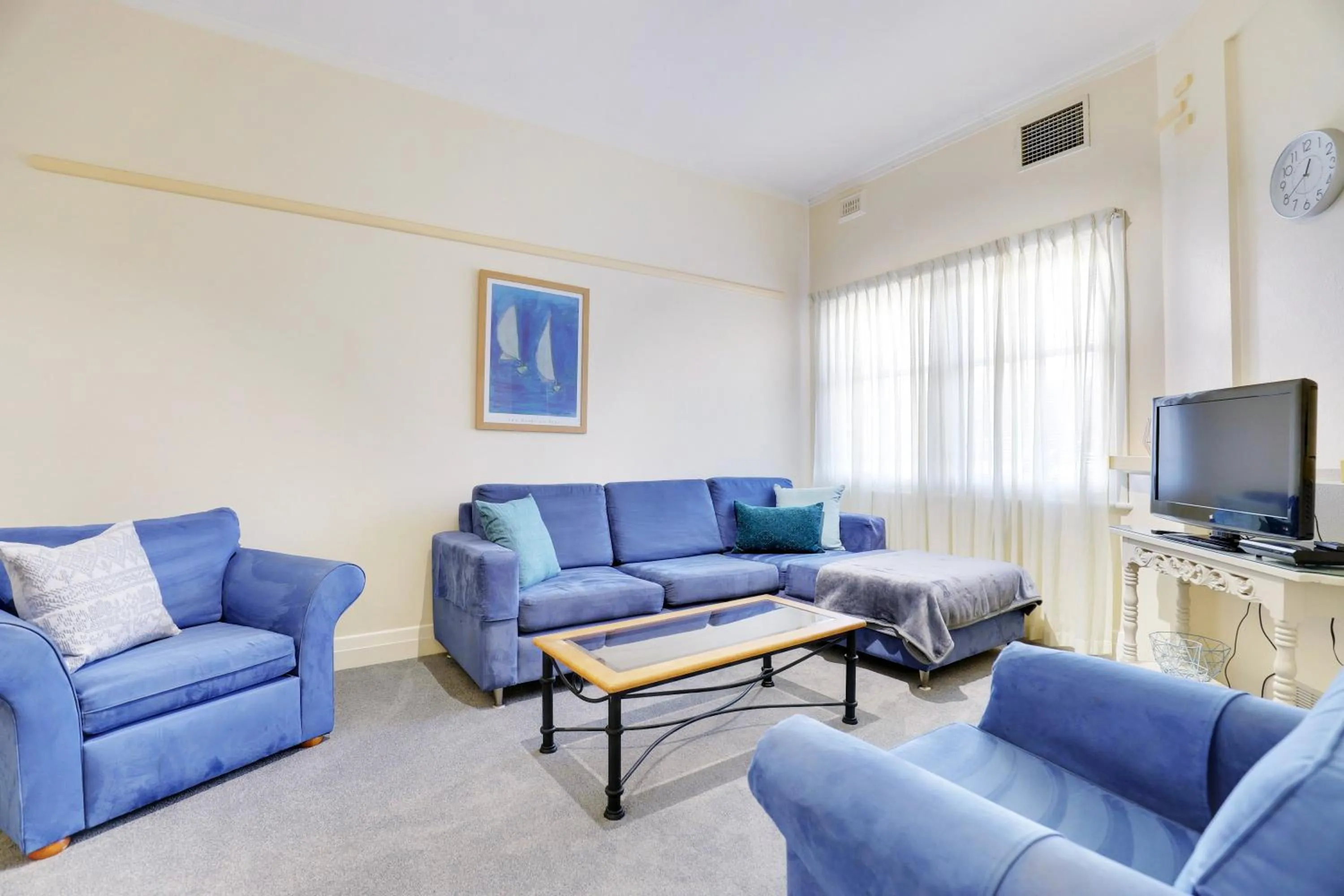 Living room in Bayview Apartments Glenelg