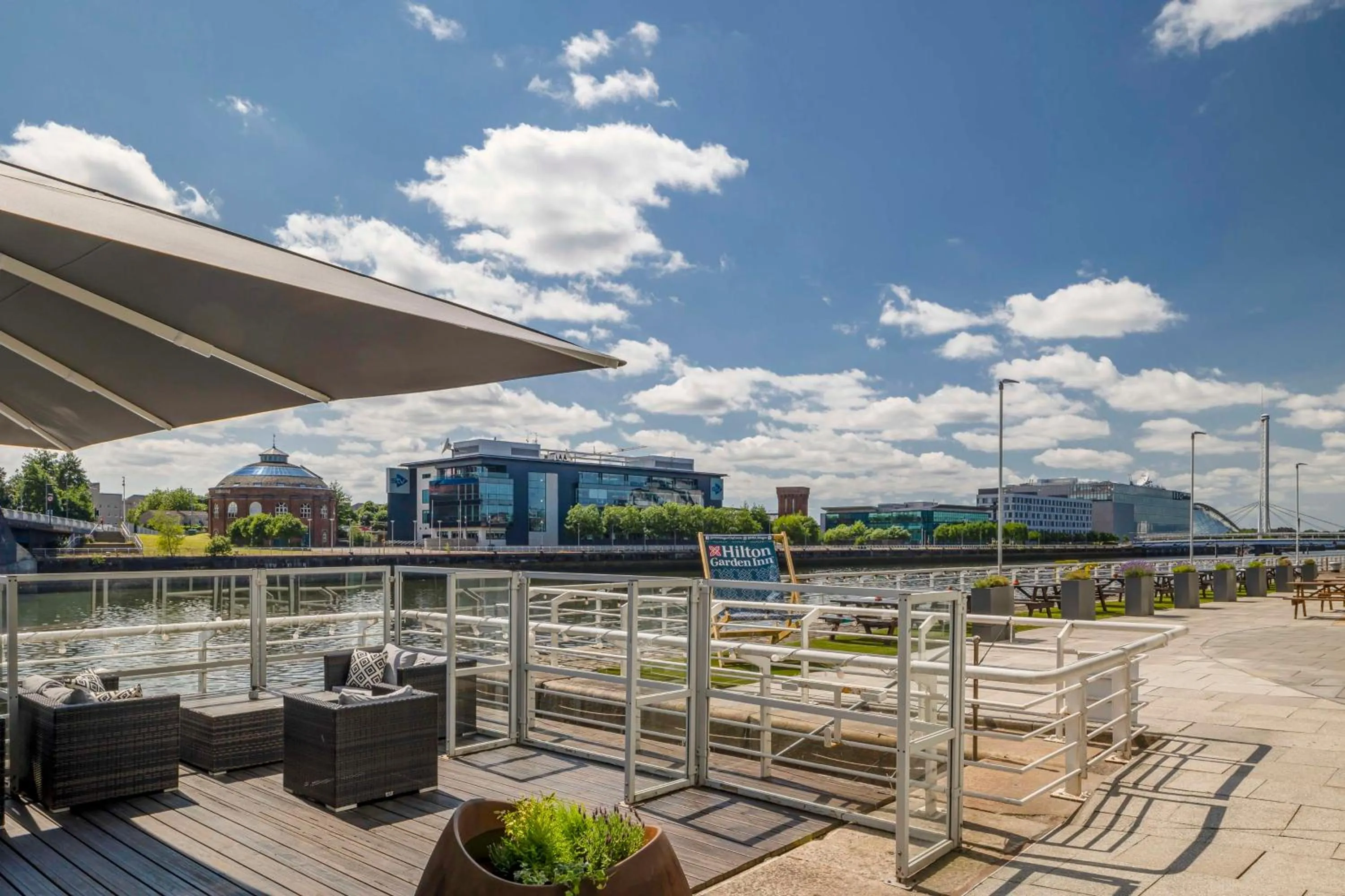 Patio in Hilton Garden Inn Glasgow City Centre