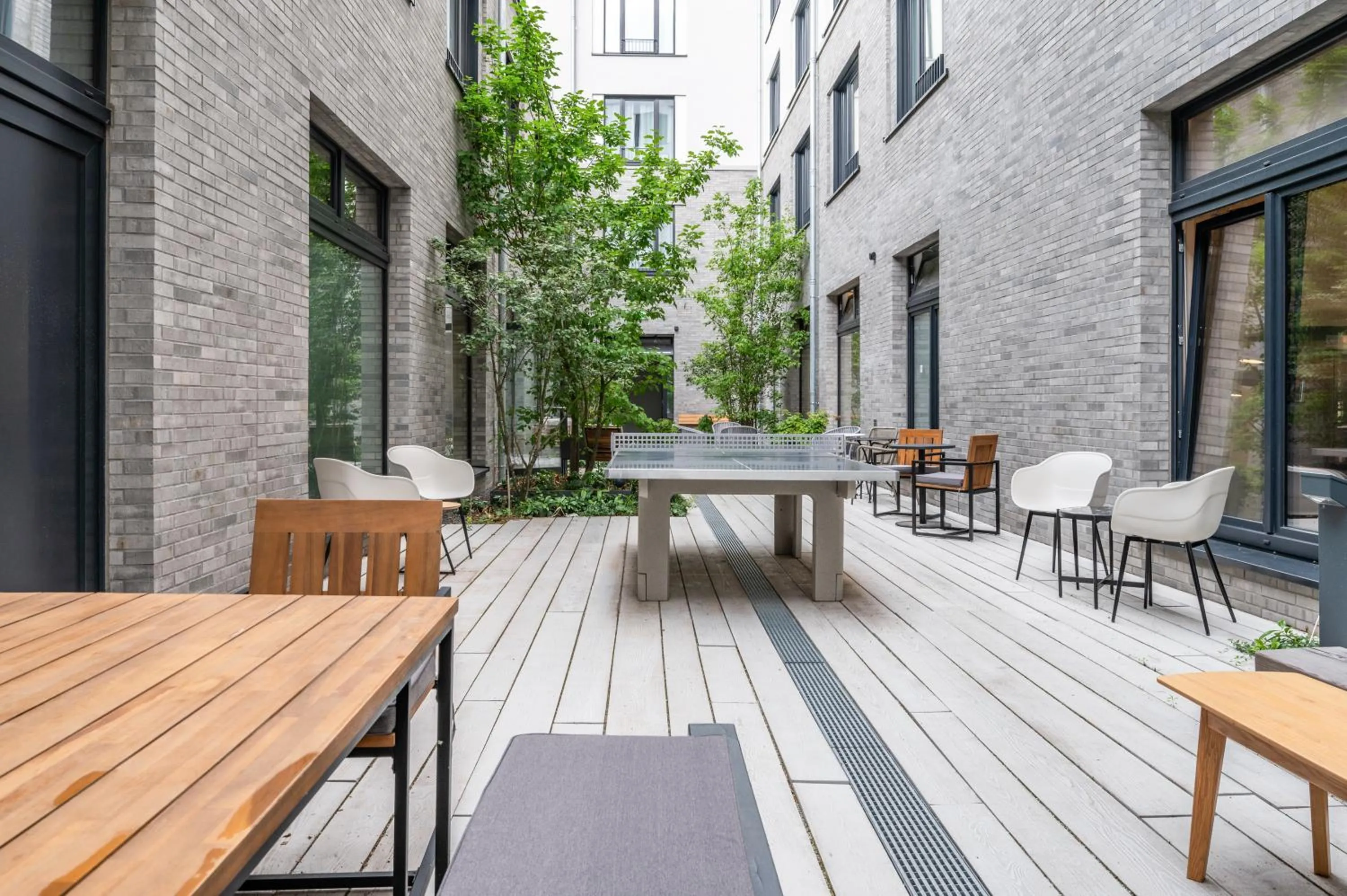 Inner courtyard view in Habyt-The Waterfront