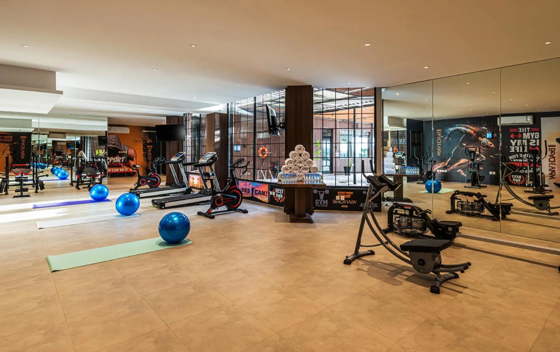 Fitness centre/facilities in Beach View Hotel