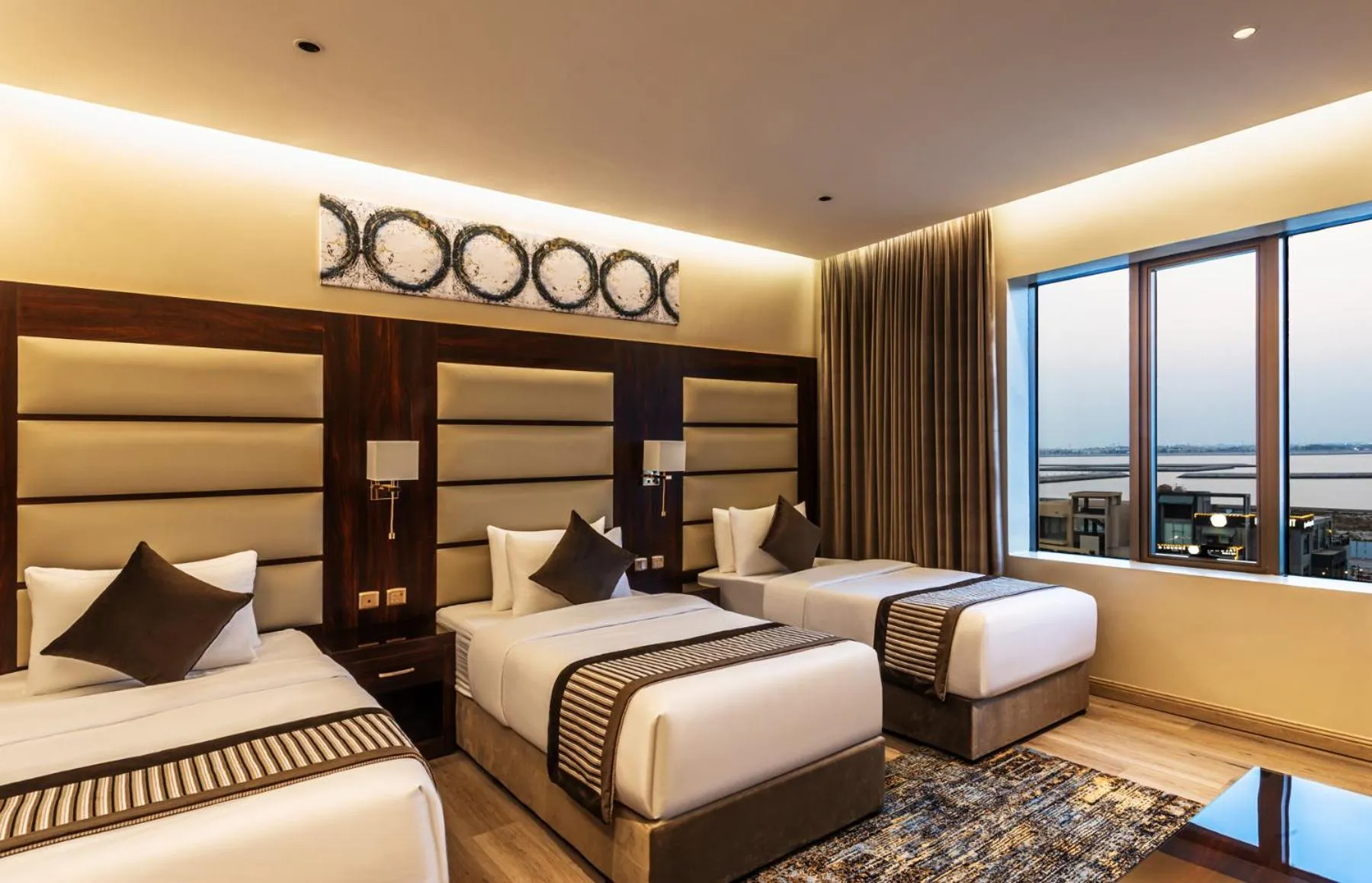 Bed in Beach View Hotel