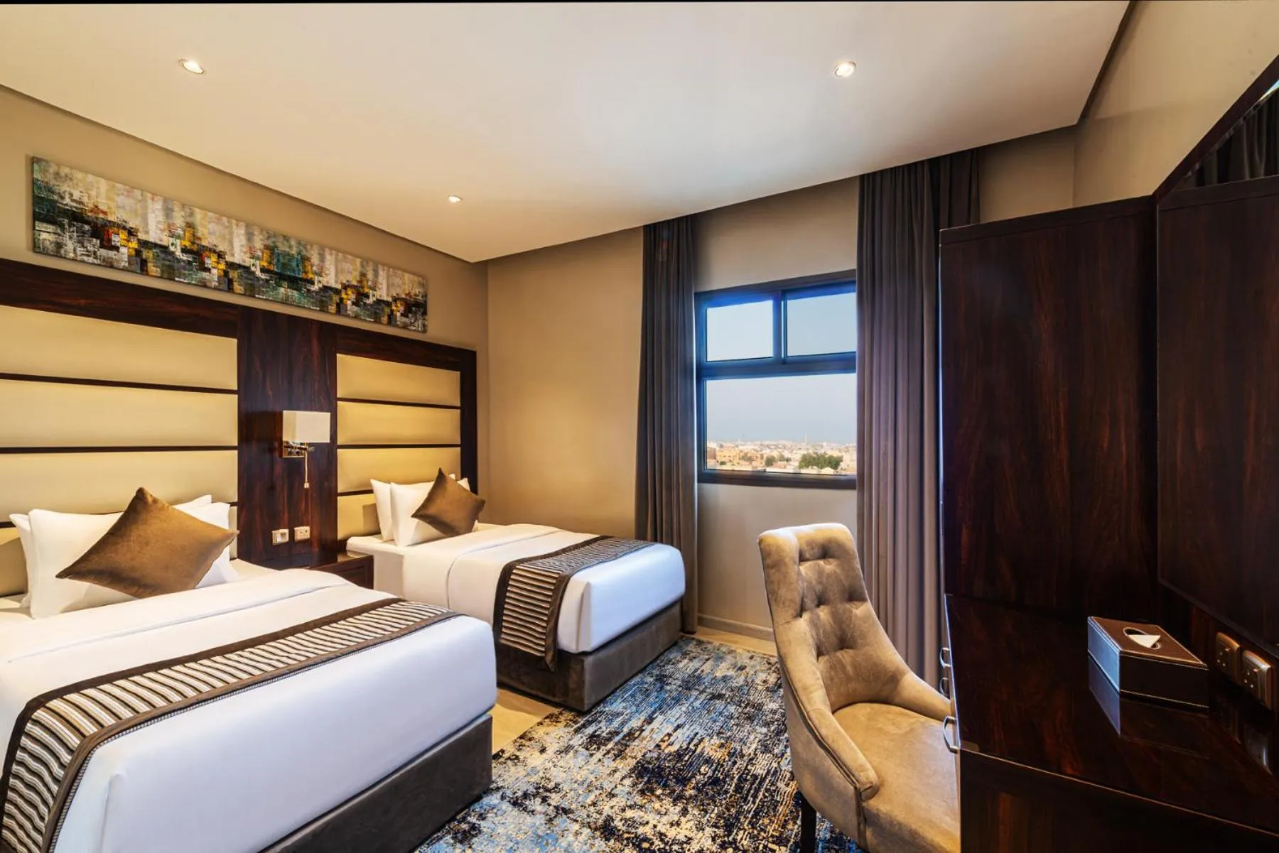 Bed in Beach View Hotel