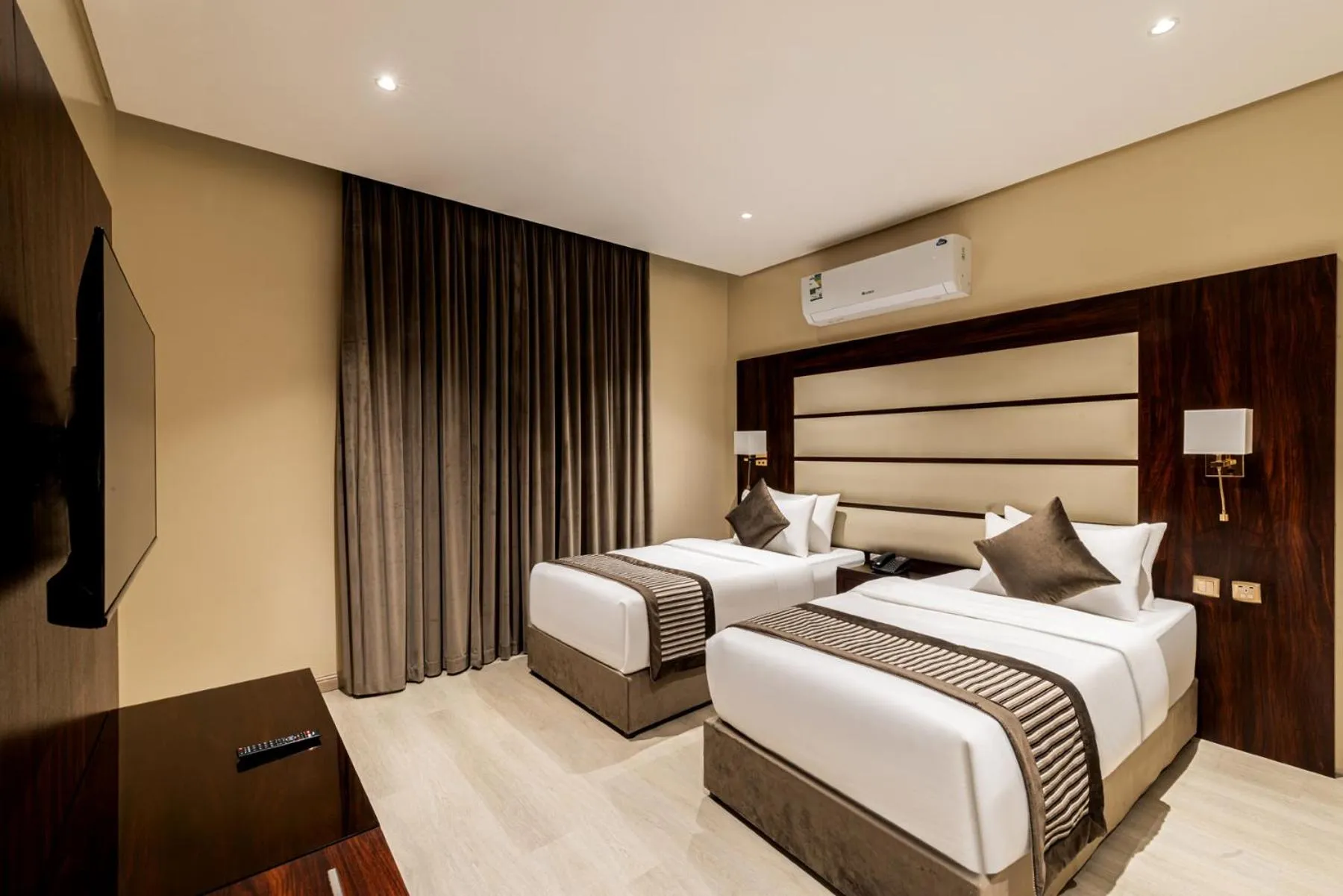 Bed in Beach View Hotel