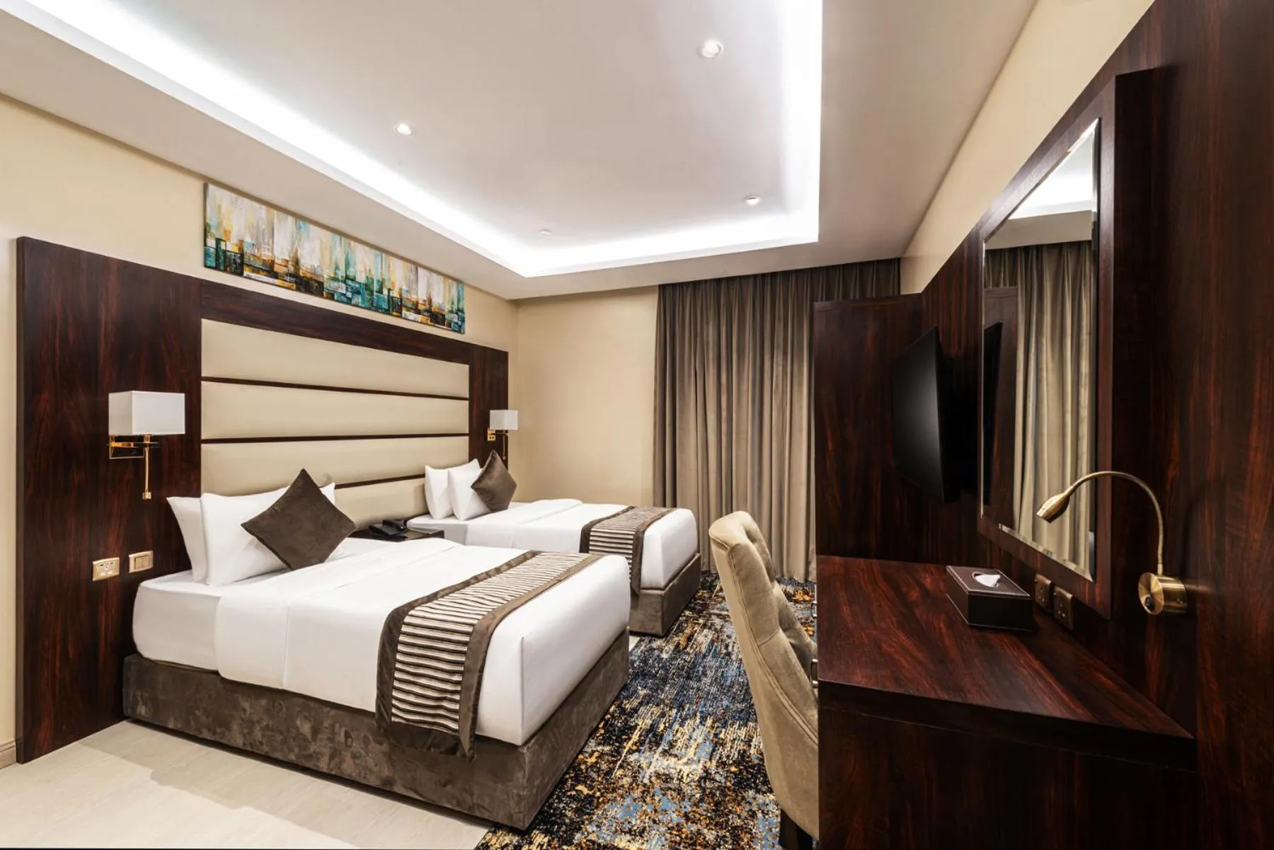 Bed in Beach View Hotel