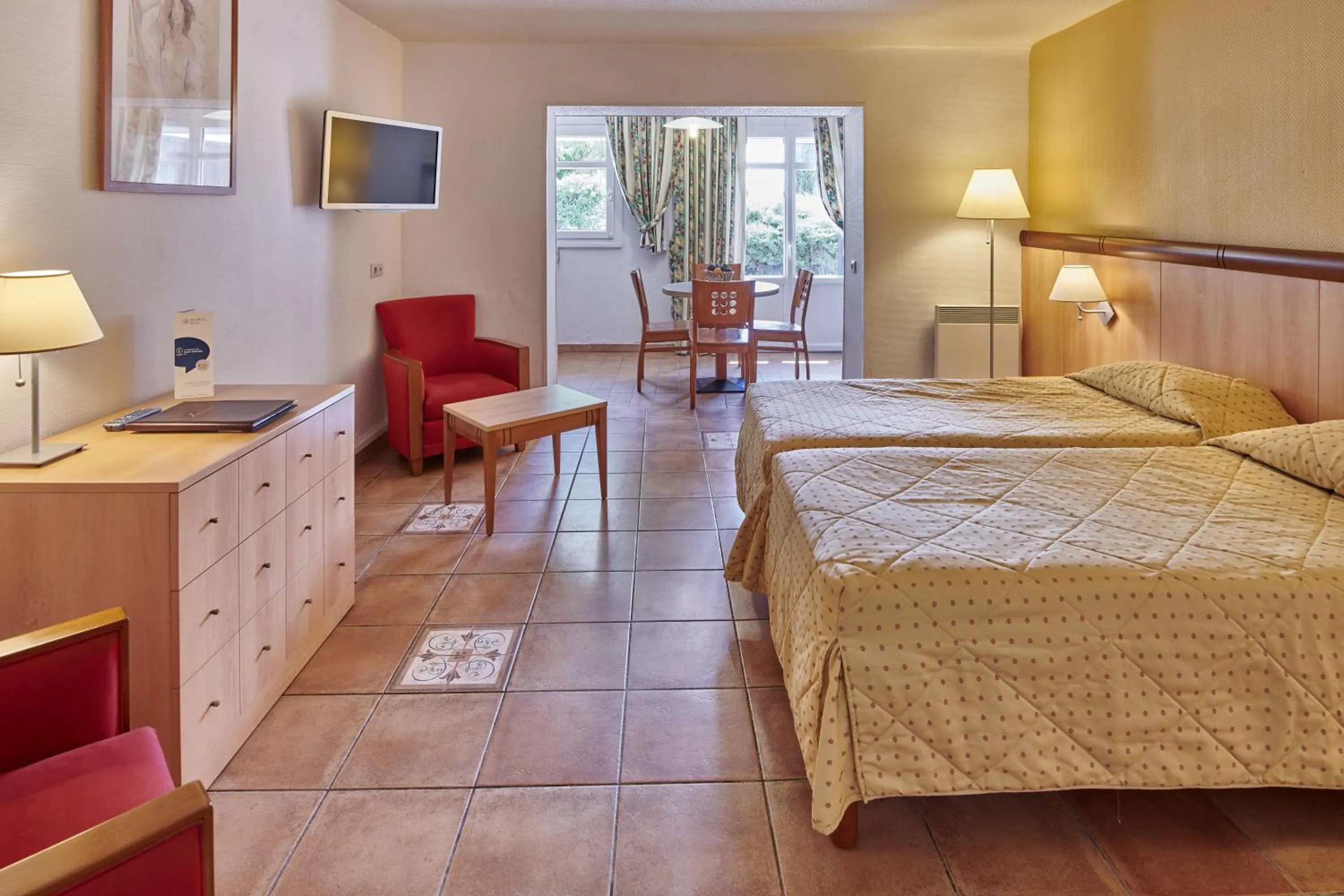 Bedroom, Bed in Residence Vacances Bleues le Mediterranée