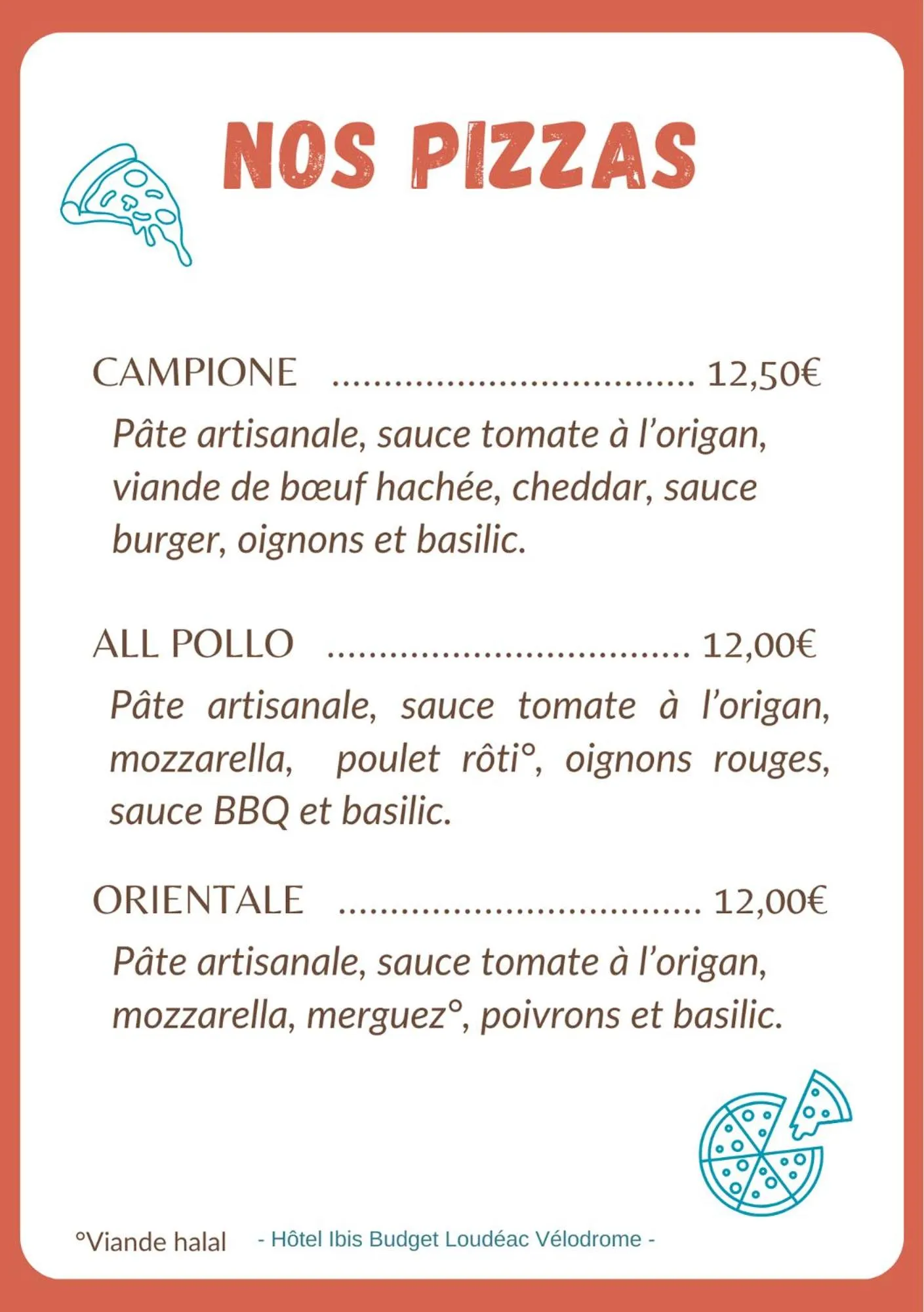 Restaurant/places to eat in ibis budget Loudéac Vélodrome