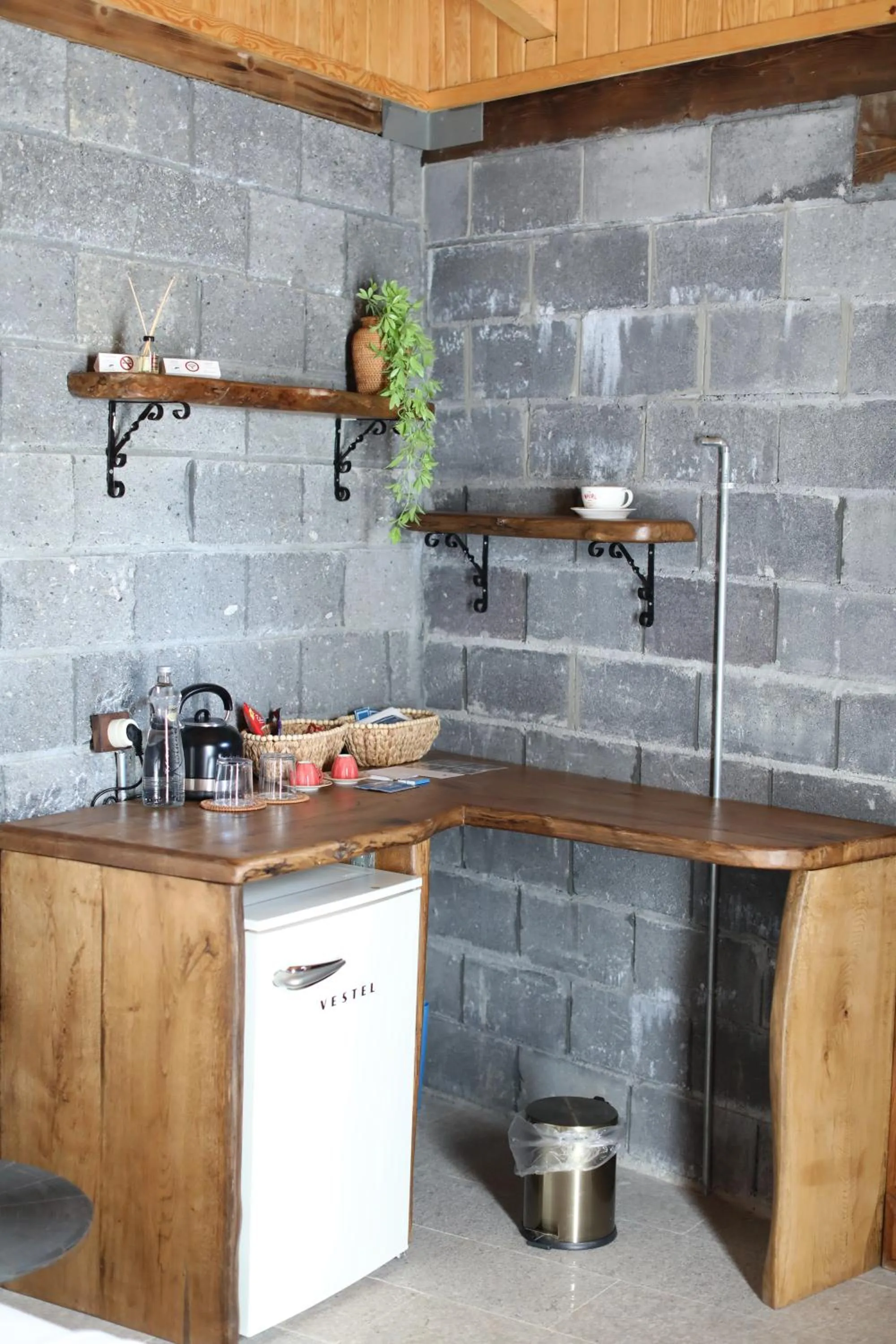 Kitchen or kitchenette in MAVİ AT HOTEL Blue Horse