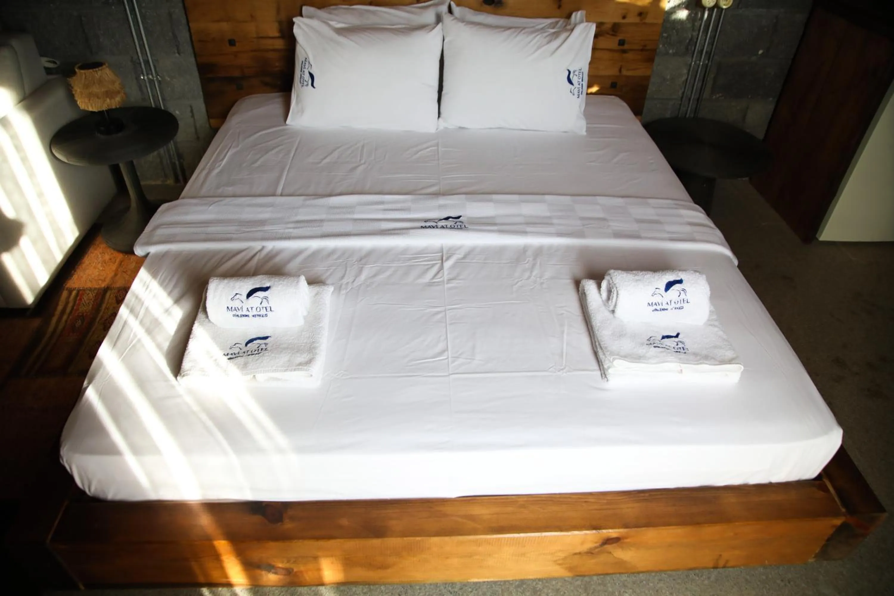 Bed in MAVİ AT HOTEL Blue Horse
