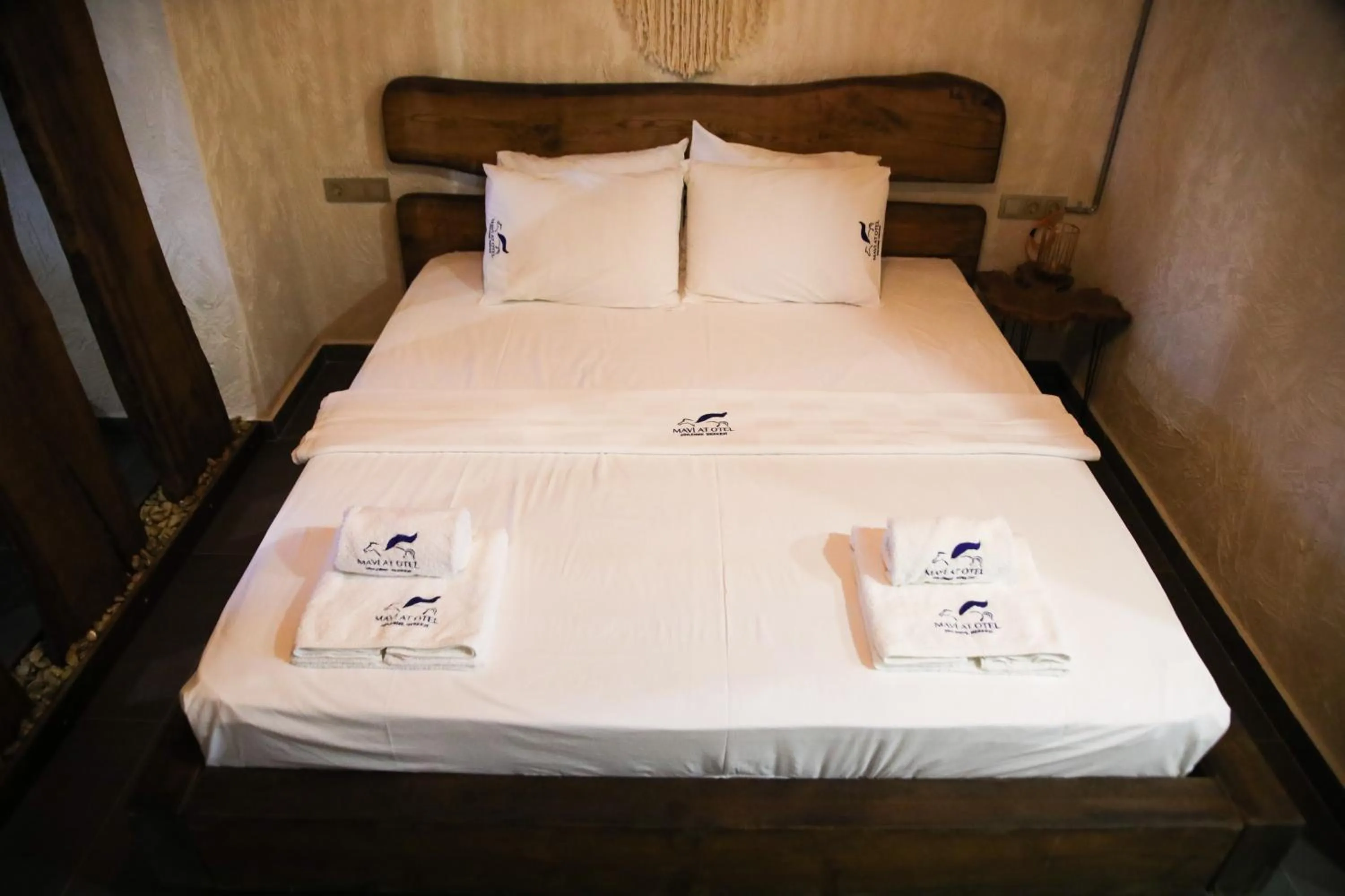 Bed in MAVİ AT HOTEL Blue Horse
